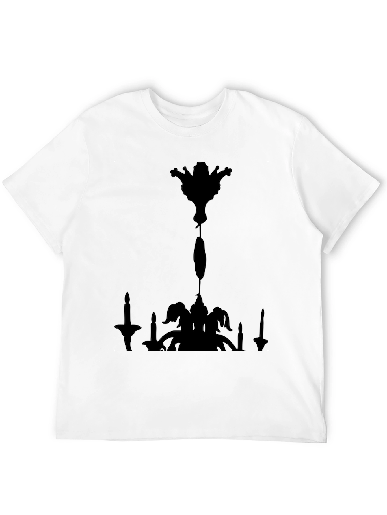 Chandelier Silhouette Graphic Tee - Mens Black T-Shirt