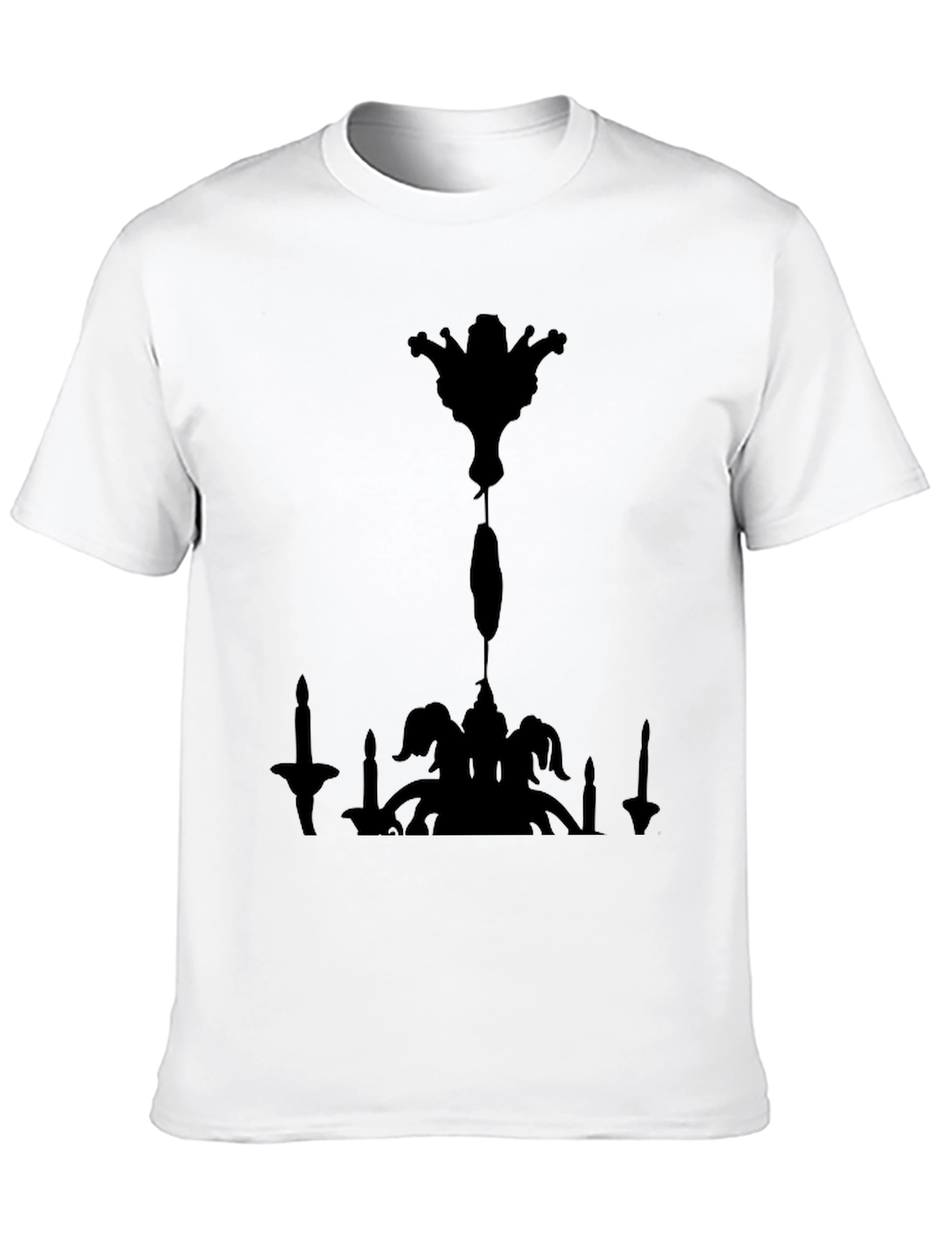 Chandelier Silhouette Graphic Tee - Mens Black T-Shirt