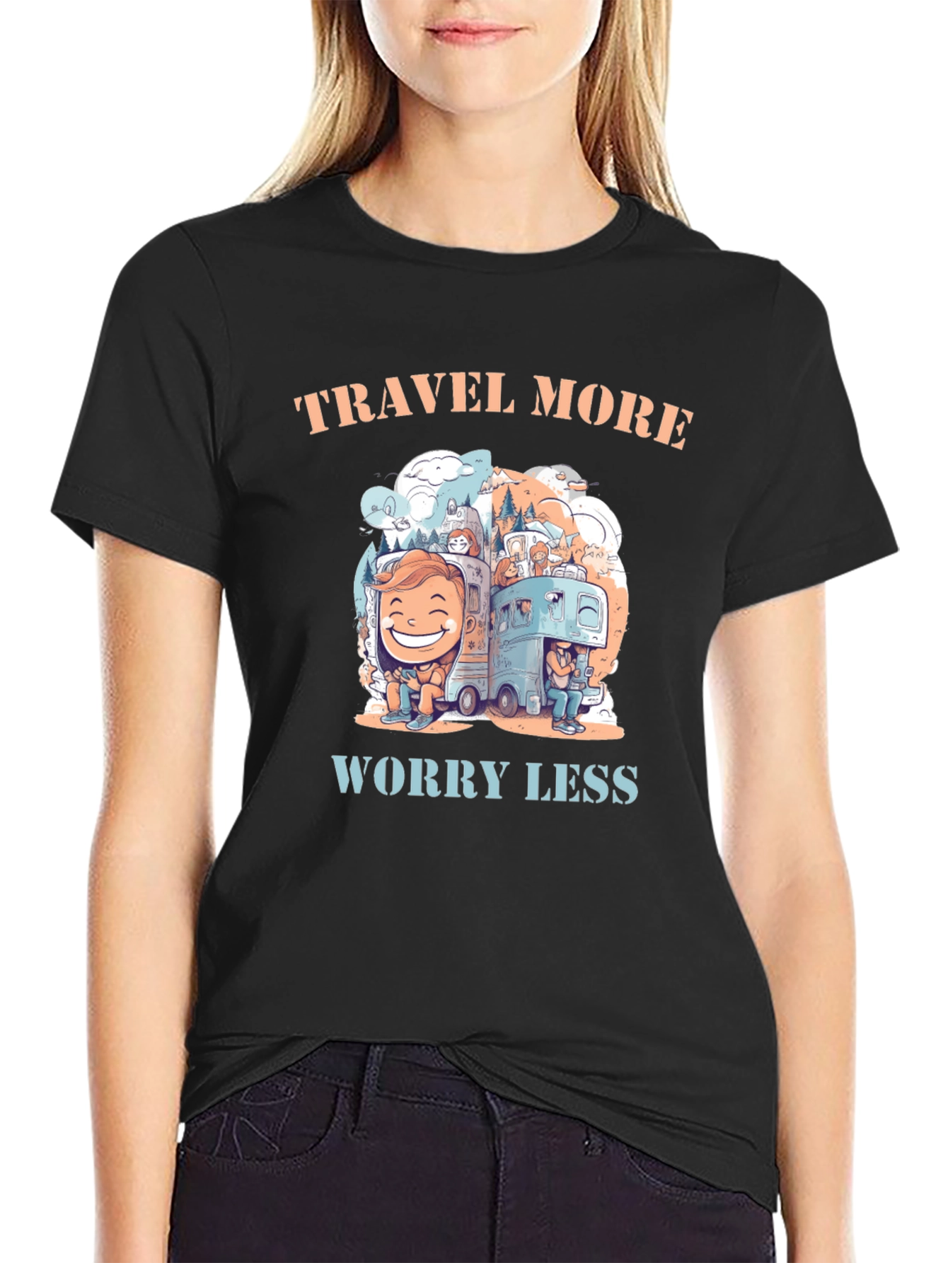 Travel More Worry Less Graphic Tee