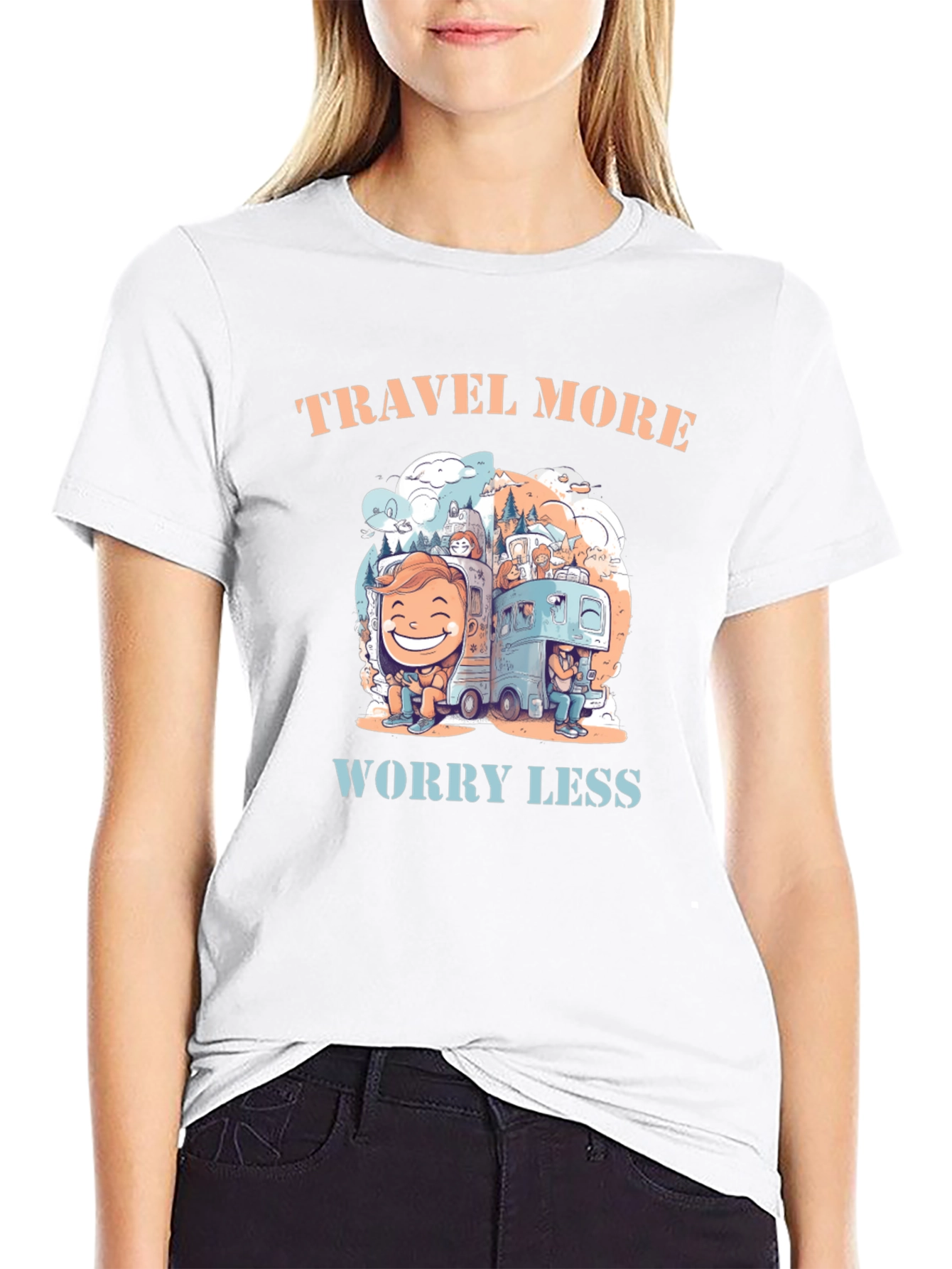 Travel More Worry Less Graphic Tee