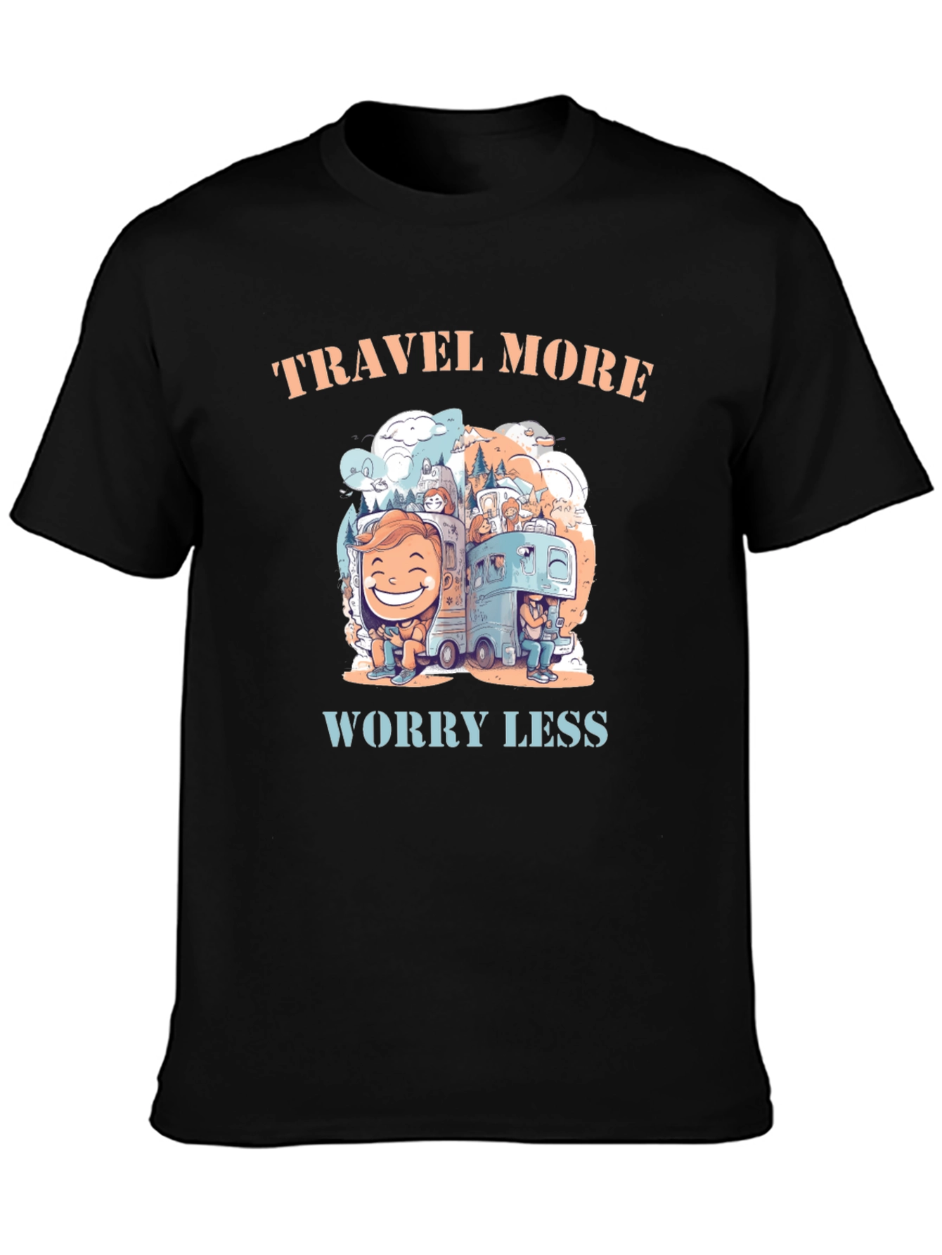 Travel More Worry Less Graphic Tee