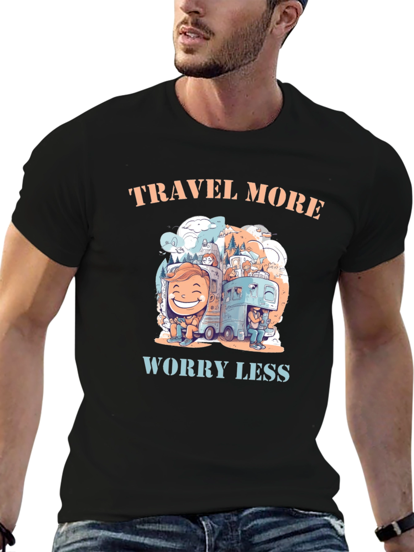 Travel More Worry Less Graphic Tee