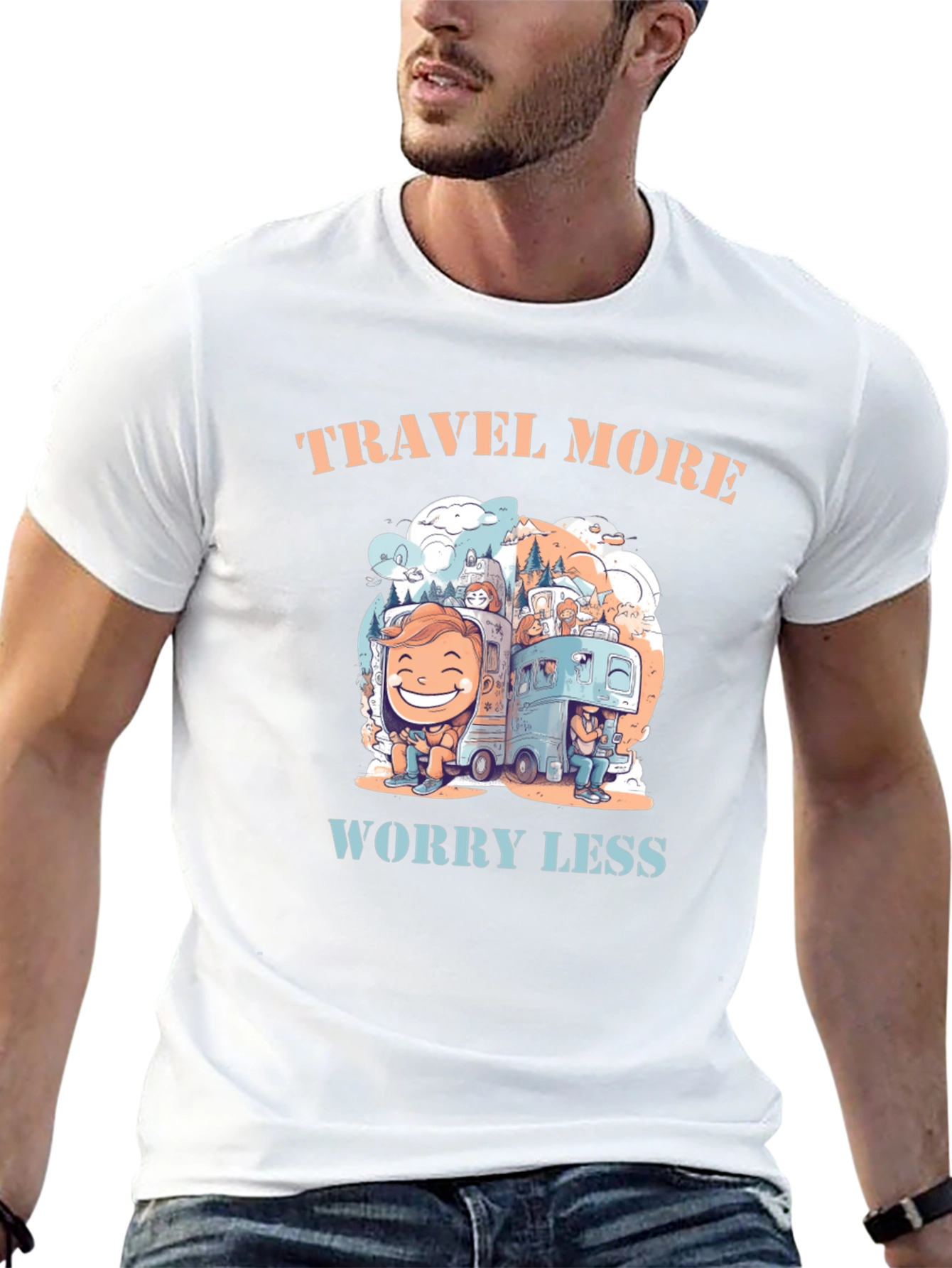 Travel More Worry Less Graphic Tee
