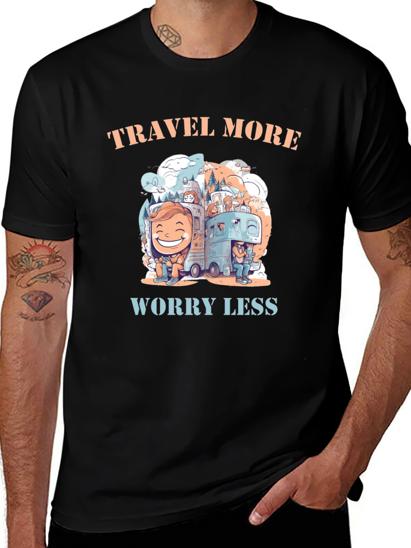 Travel More Worry Less Graphic Tee