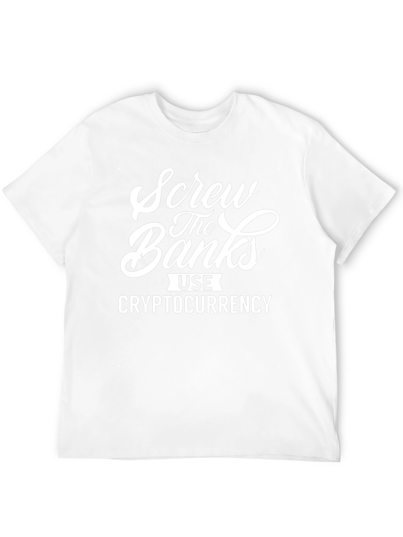 Screw the Banks Use Cryptocurrency Black T-Shirt