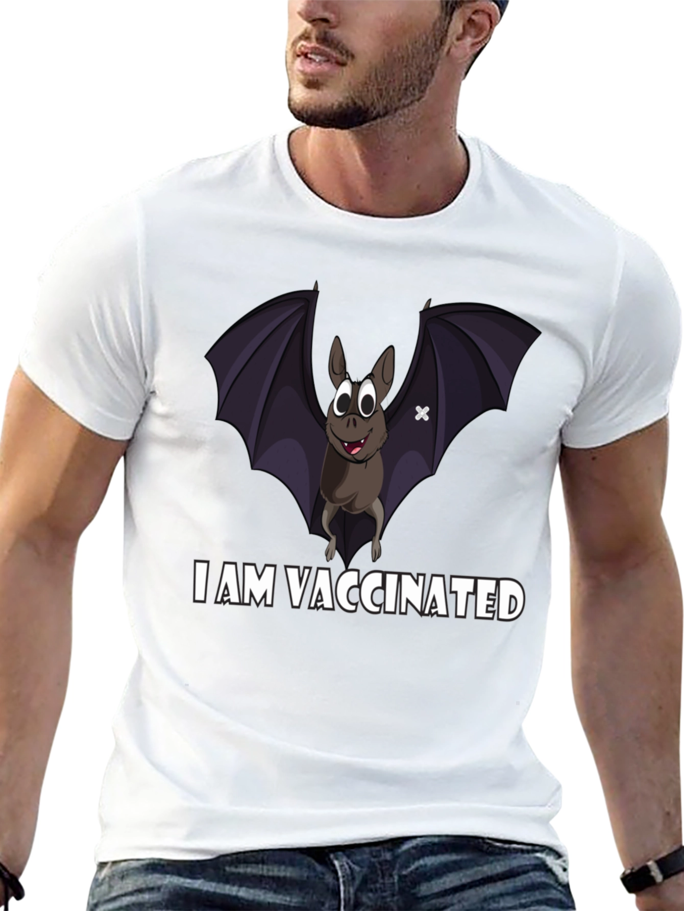Vaccinated Bat T-Shirt: Protect Yourself & Others