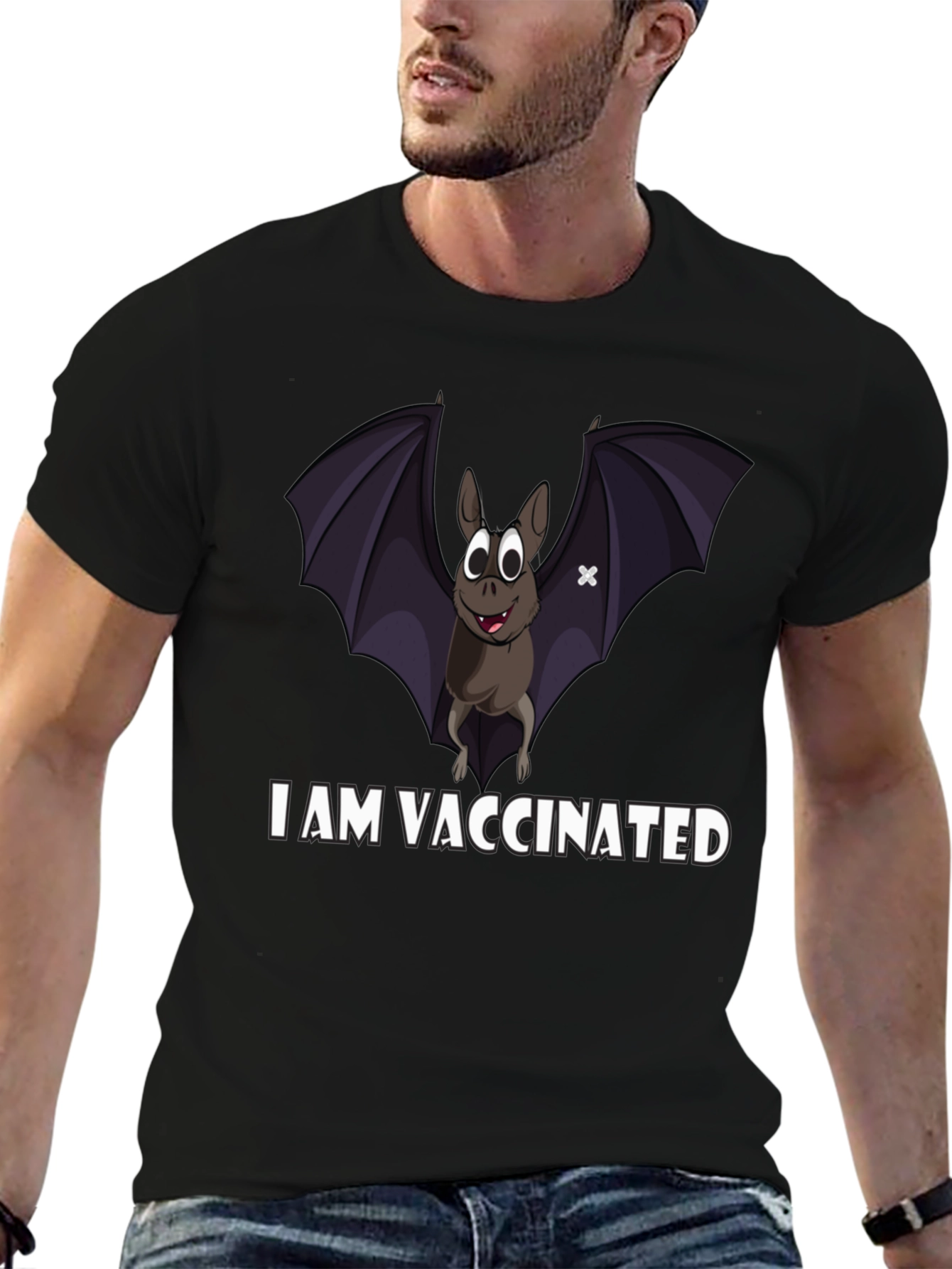 Vaccinated Bat T-Shirt: Protect Yourself & Others