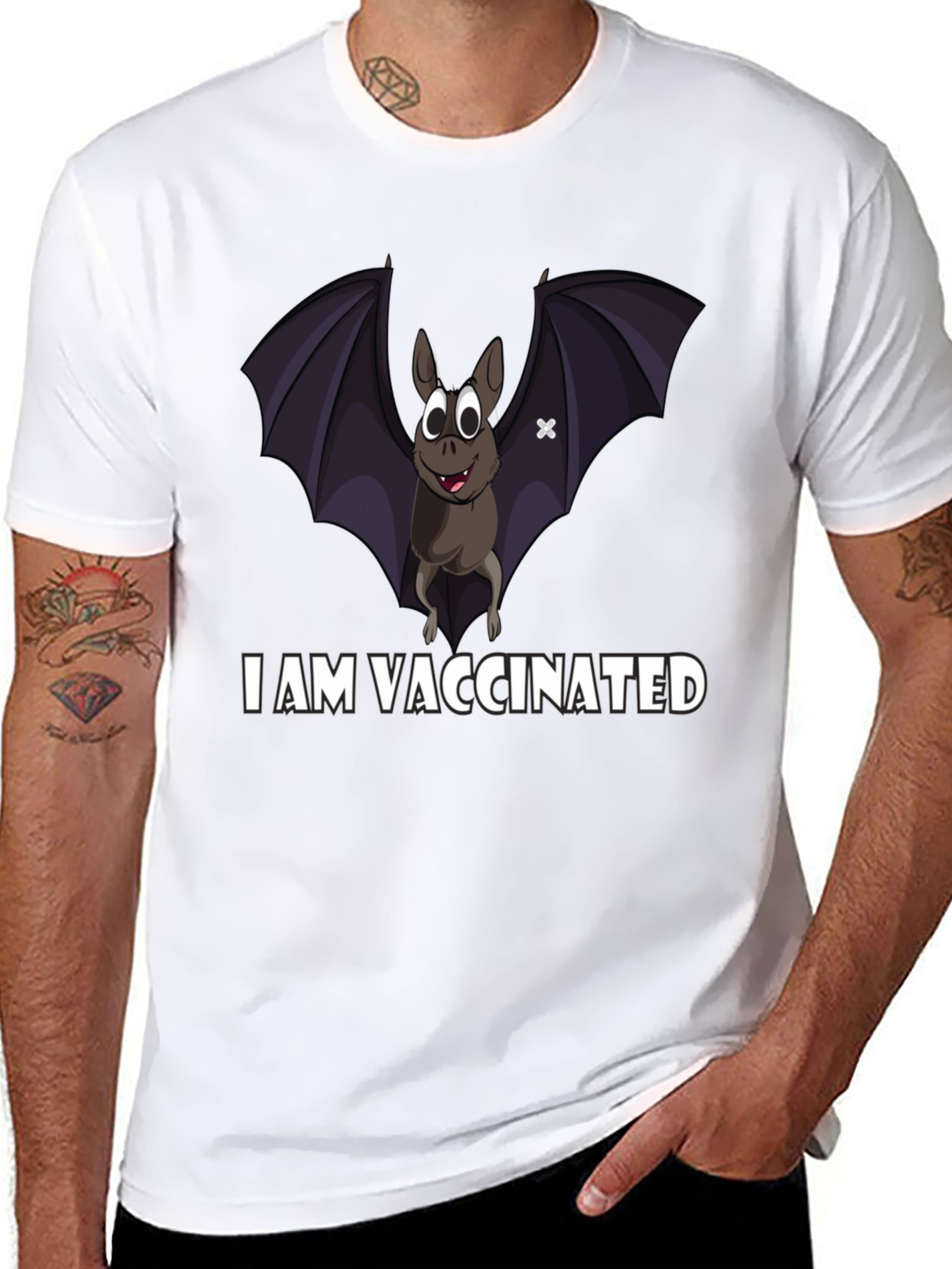Vaccinated Bat T-Shirt: Protect Yourself & Others
