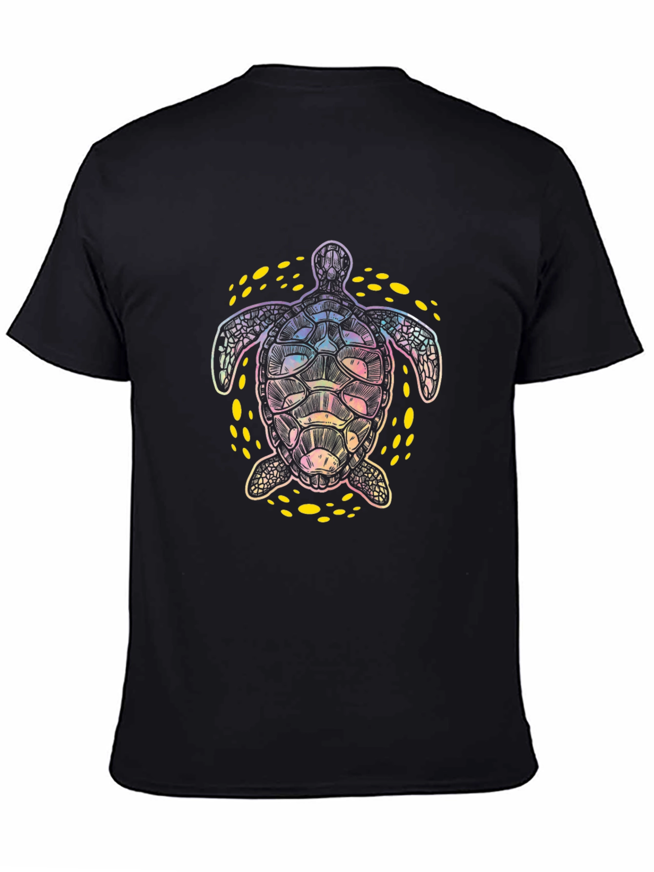 Turtle Graphic Tee - Black Cotton Comfort