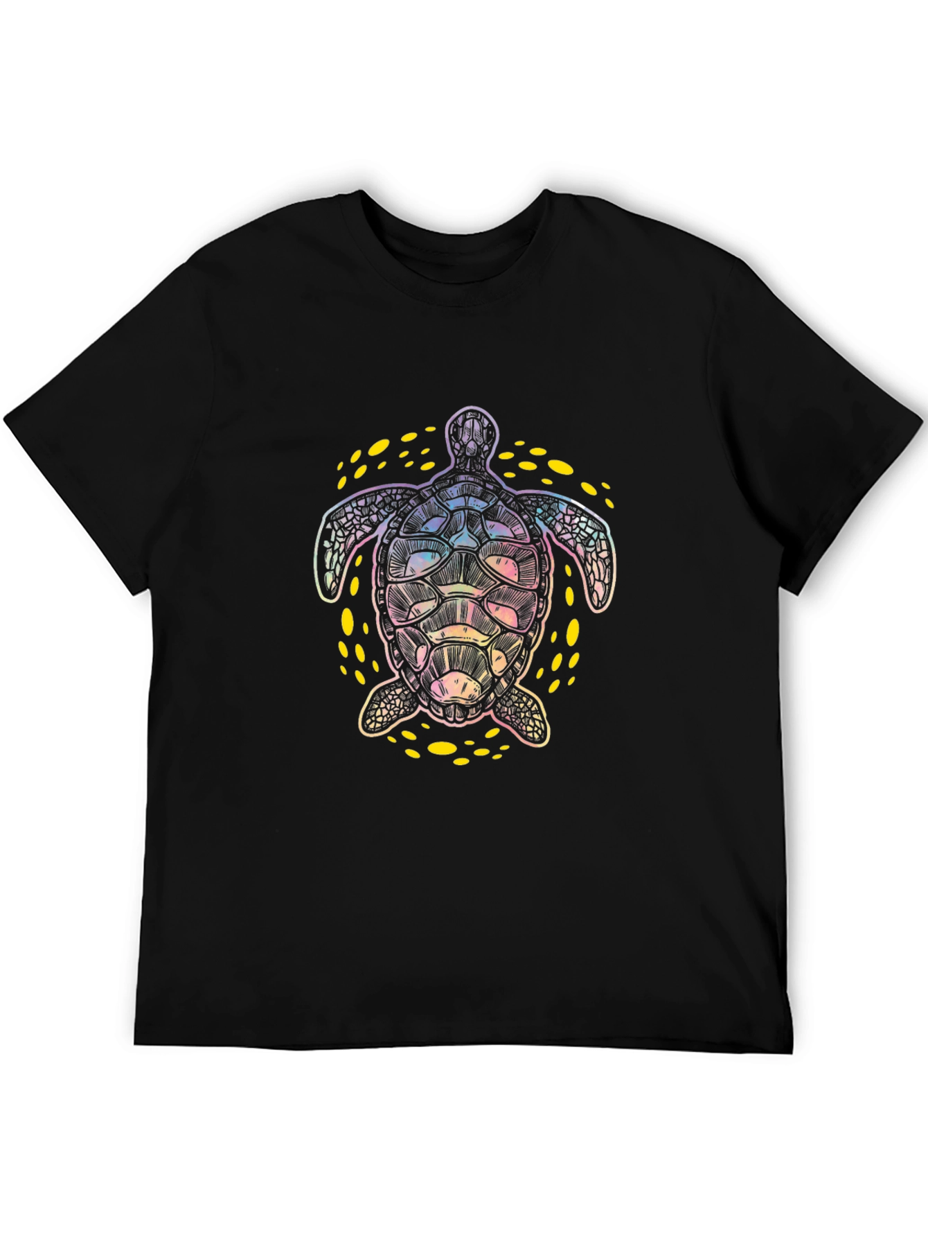 Turtle Graphic Tee - Black Cotton Comfort