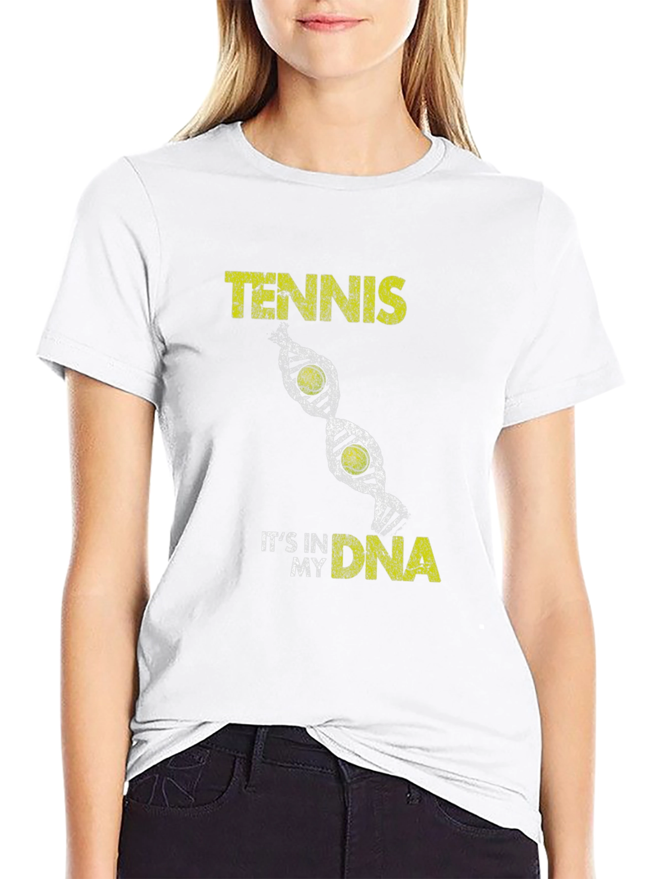 Tennis in My DNA Graphic Tee - Black