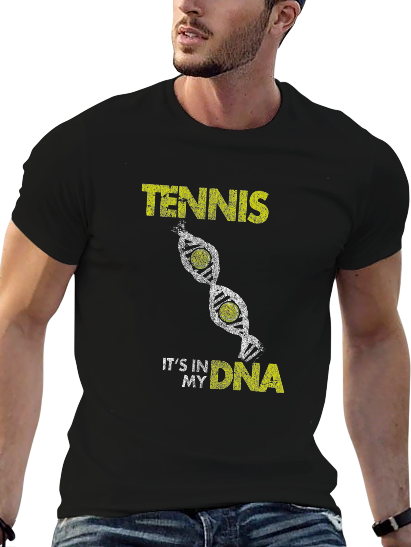 Tennis in My DNA Graphic Tee - Black