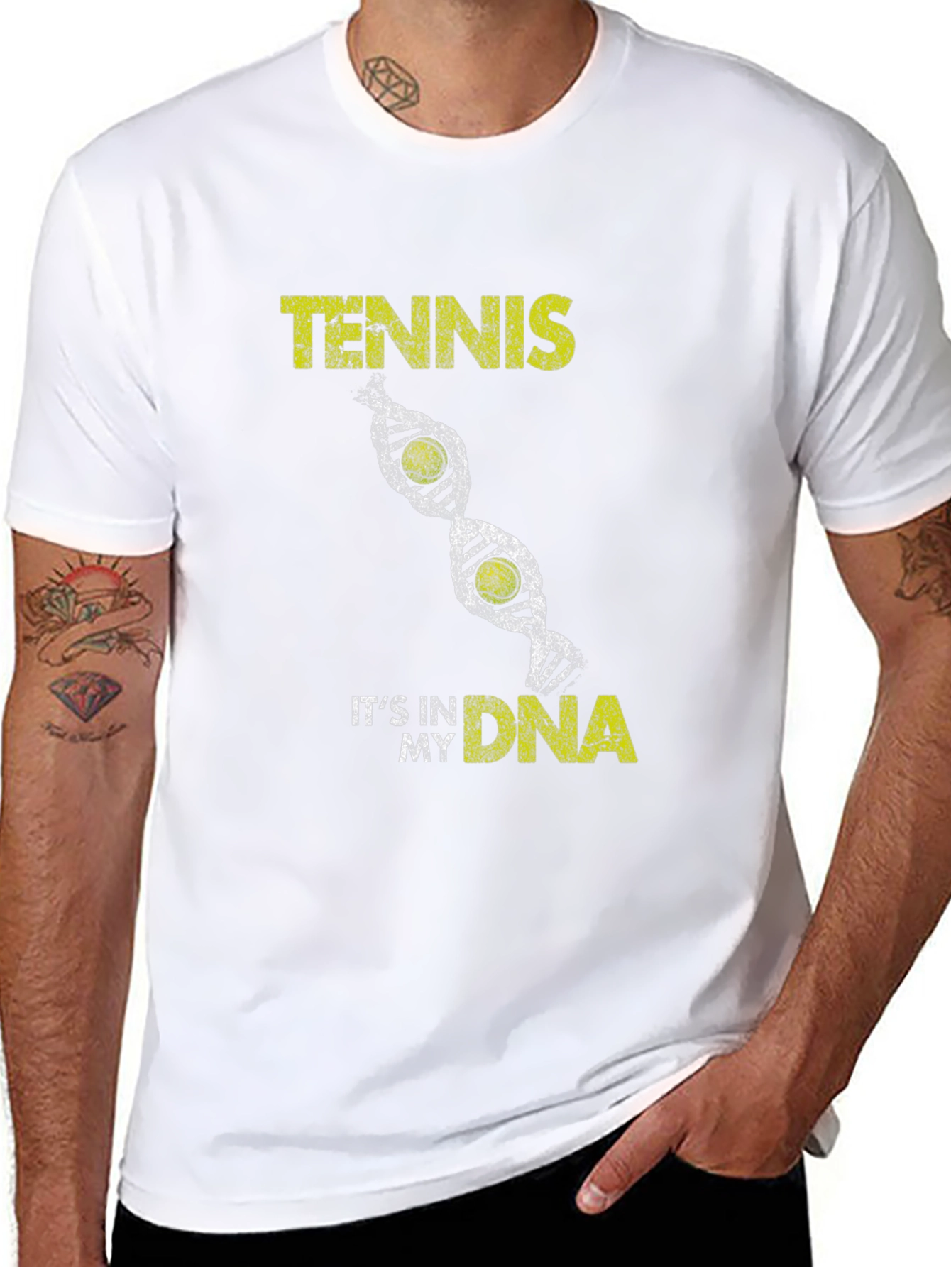 Tennis in My DNA Graphic Tee - Black