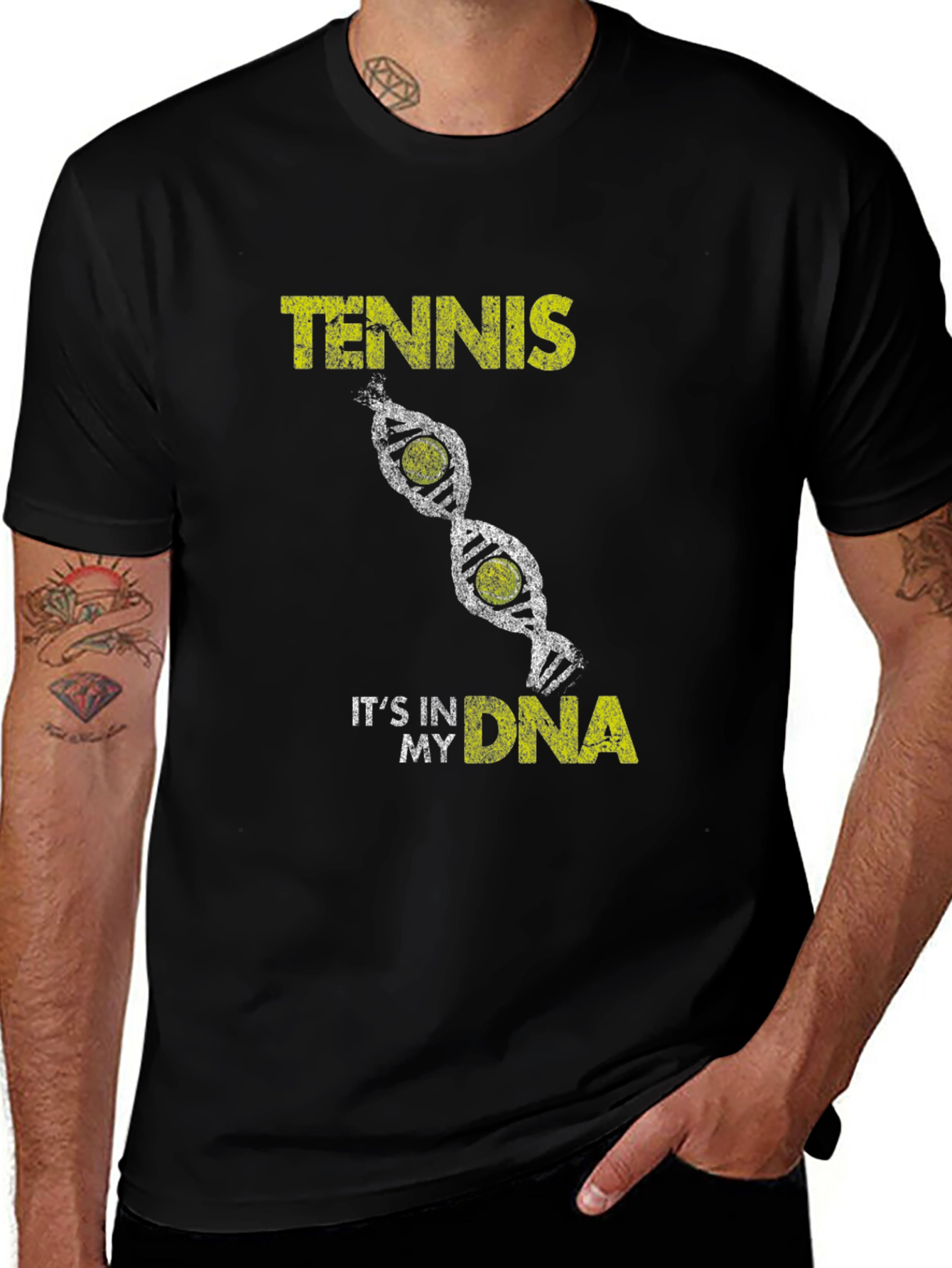 Tennis in My DNA Graphic Tee - Black