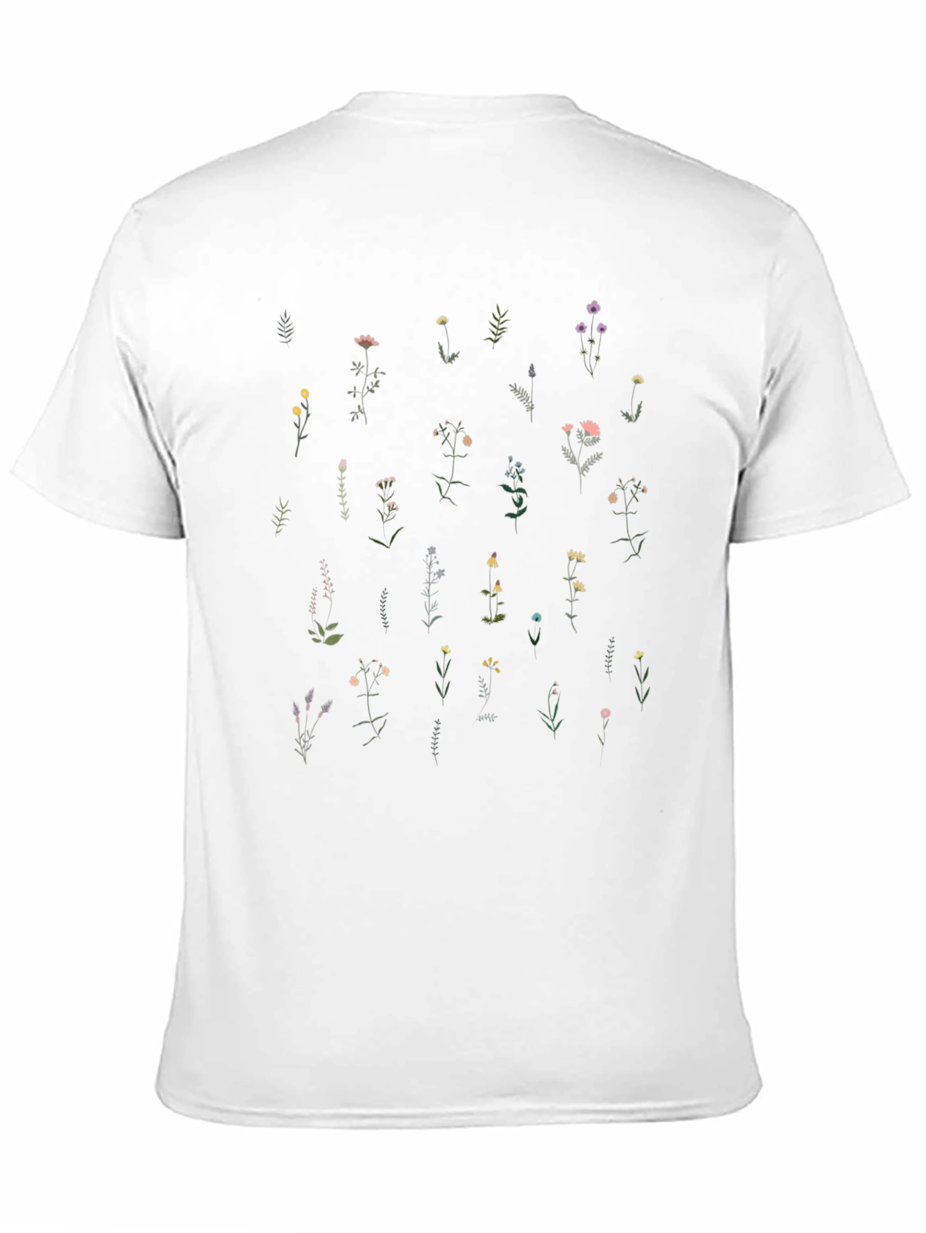 Wildflower Print Black T-Shirt