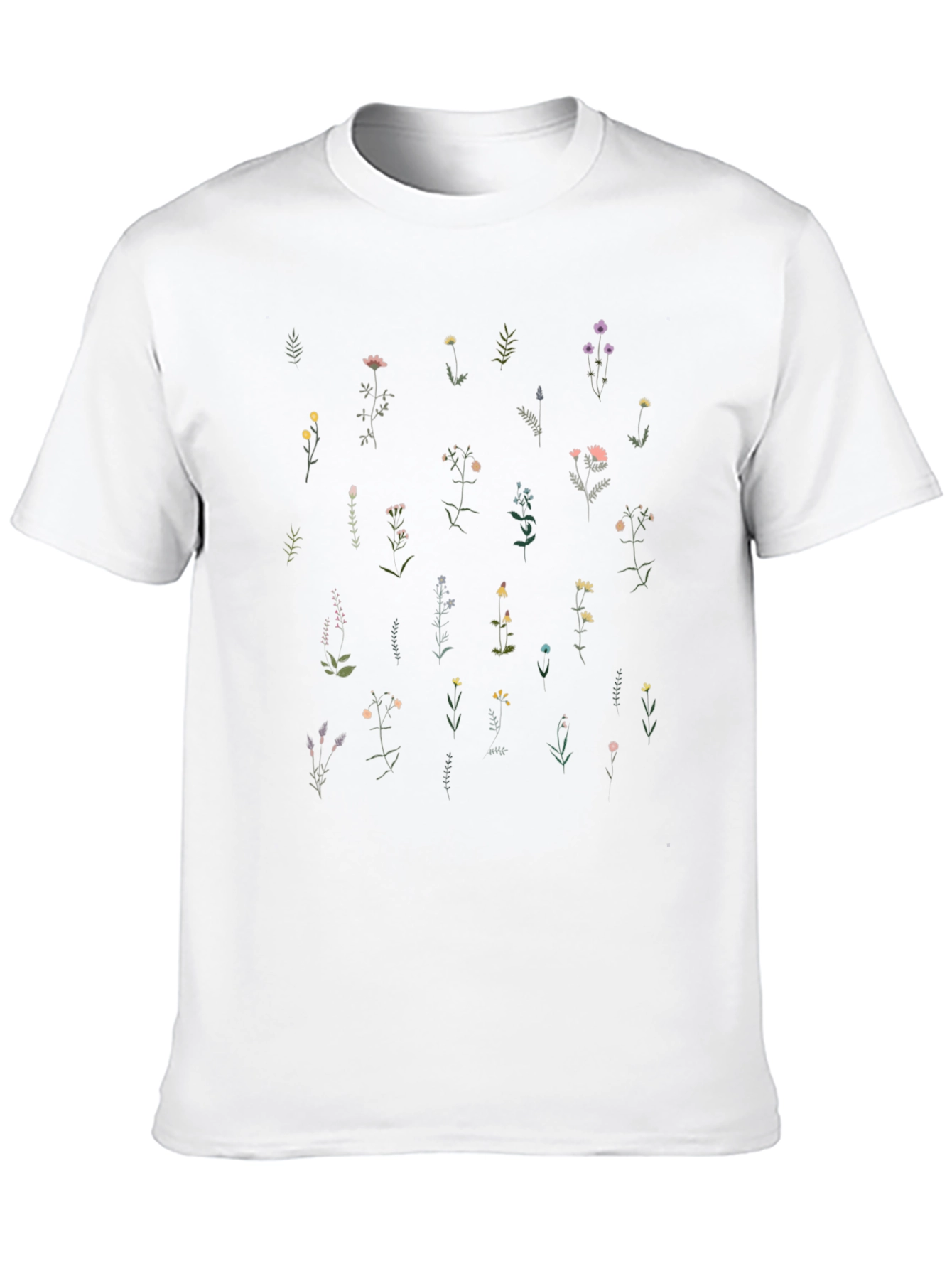 Wildflower Print Black T-Shirt