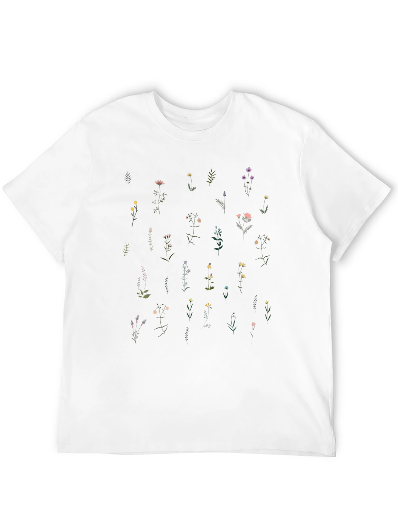 Wildflower Print Black T-Shirt