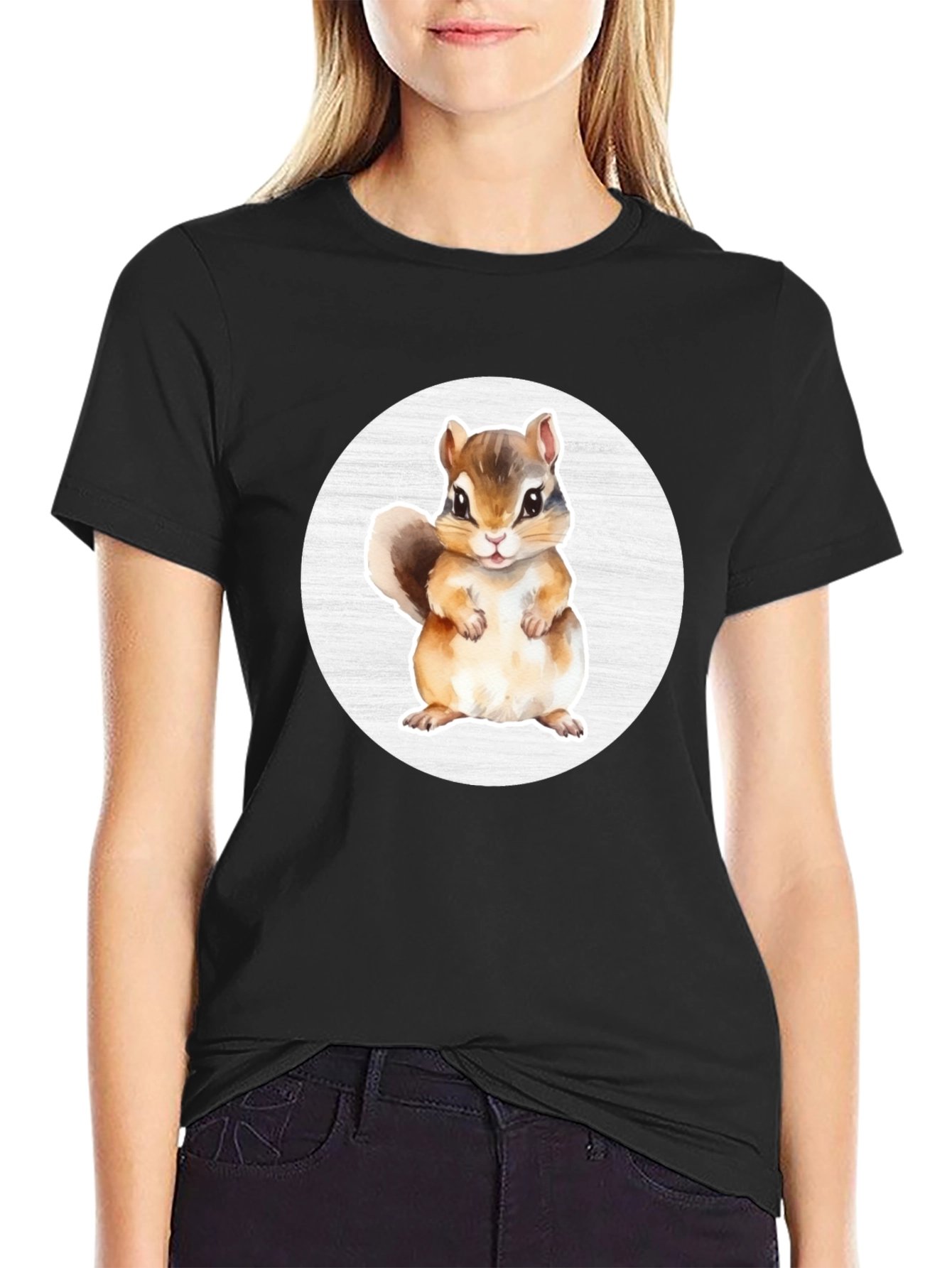 Cute Chipmunk Graphic Tee - Soft Cotton Blend