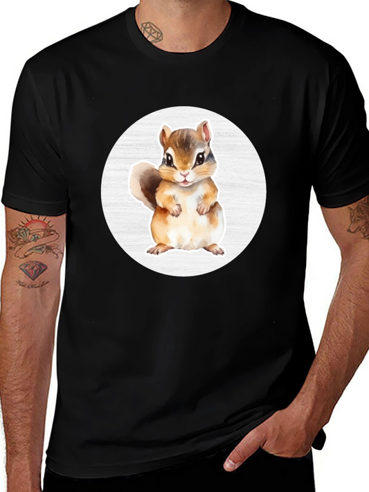 Cute Chipmunk Graphic Tee - Soft Cotton Blend