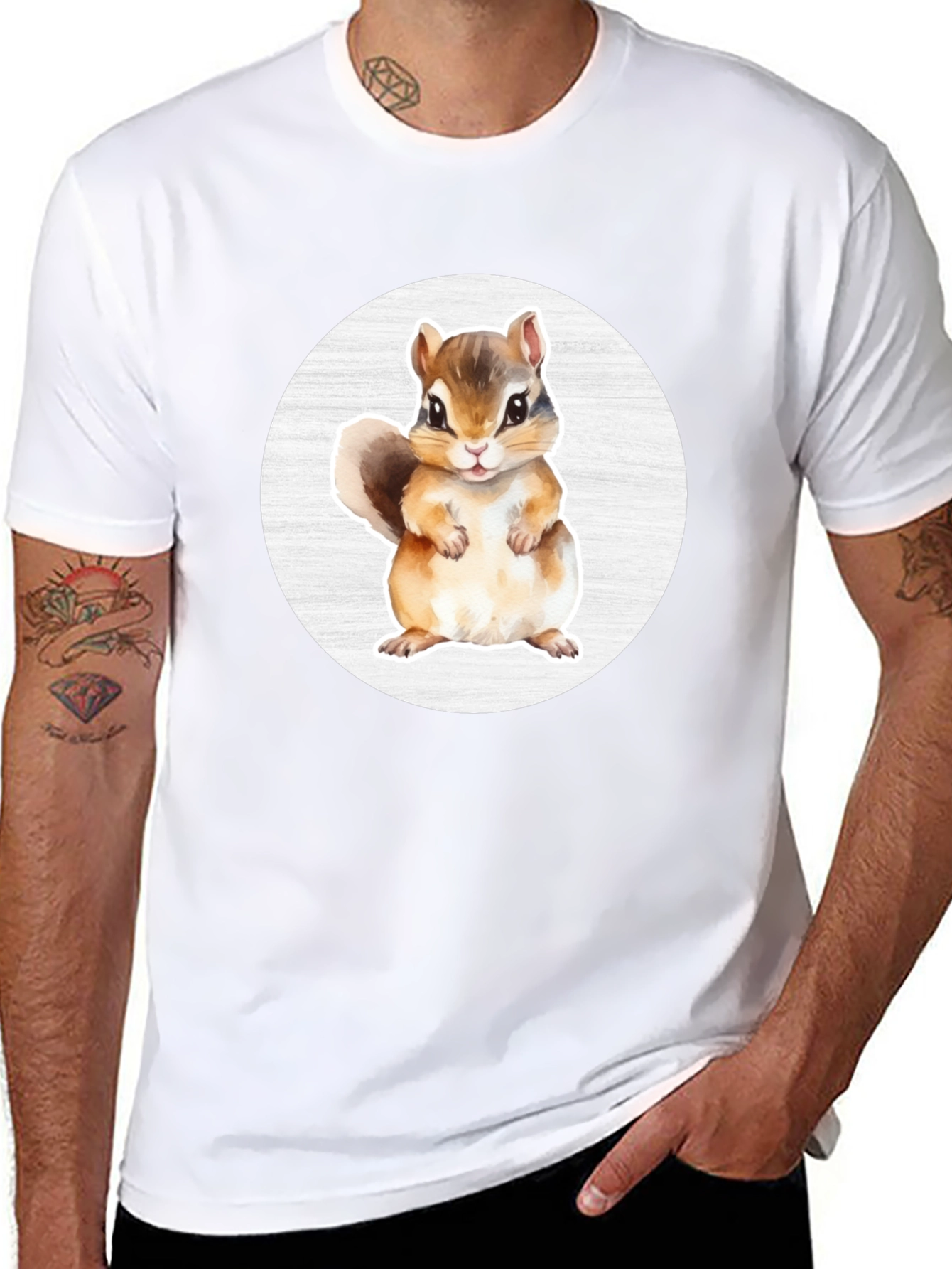 Cute Chipmunk Graphic Tee - Soft Cotton Blend