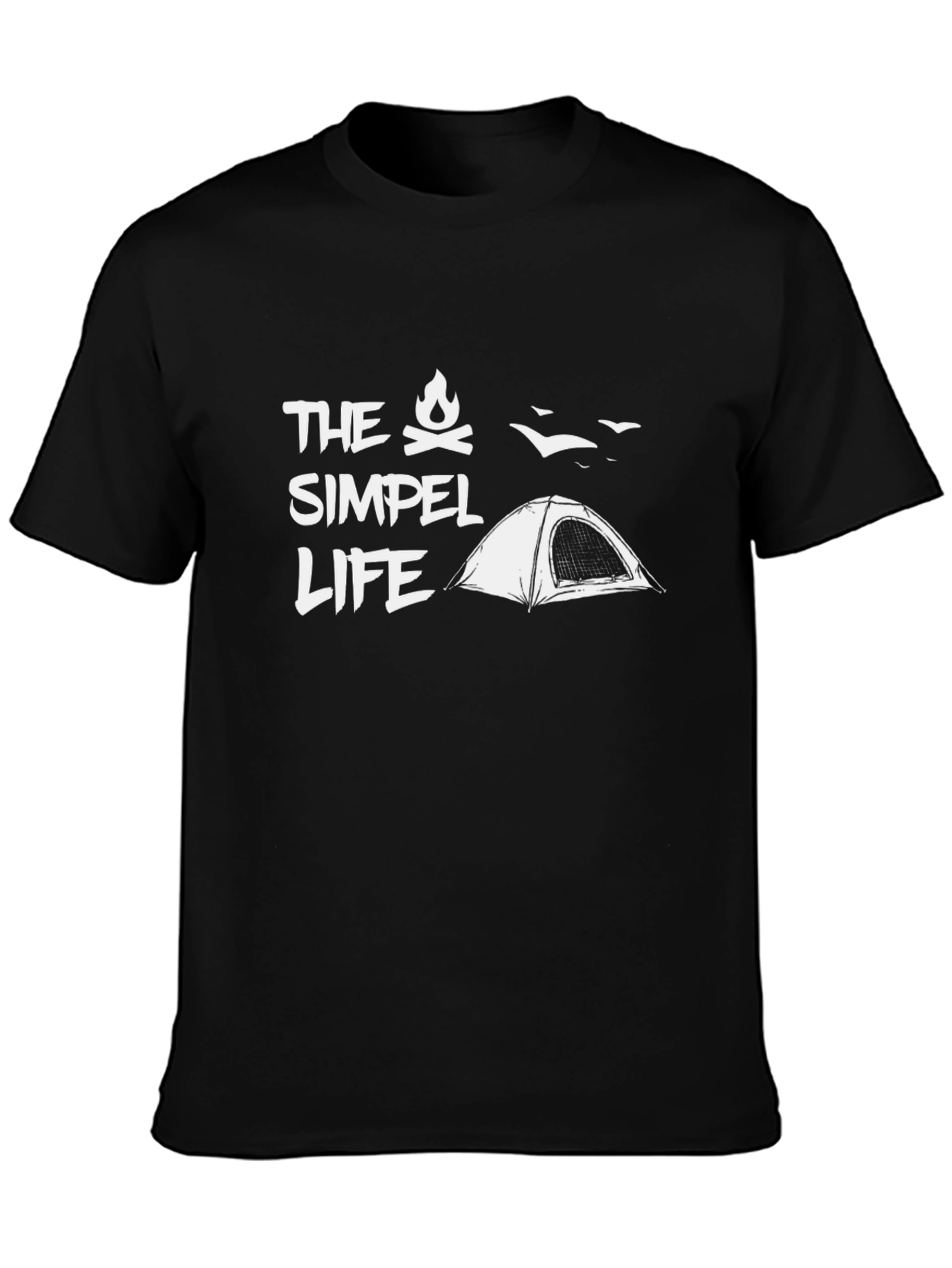 The Simple Life Camping T-Shirt - Black