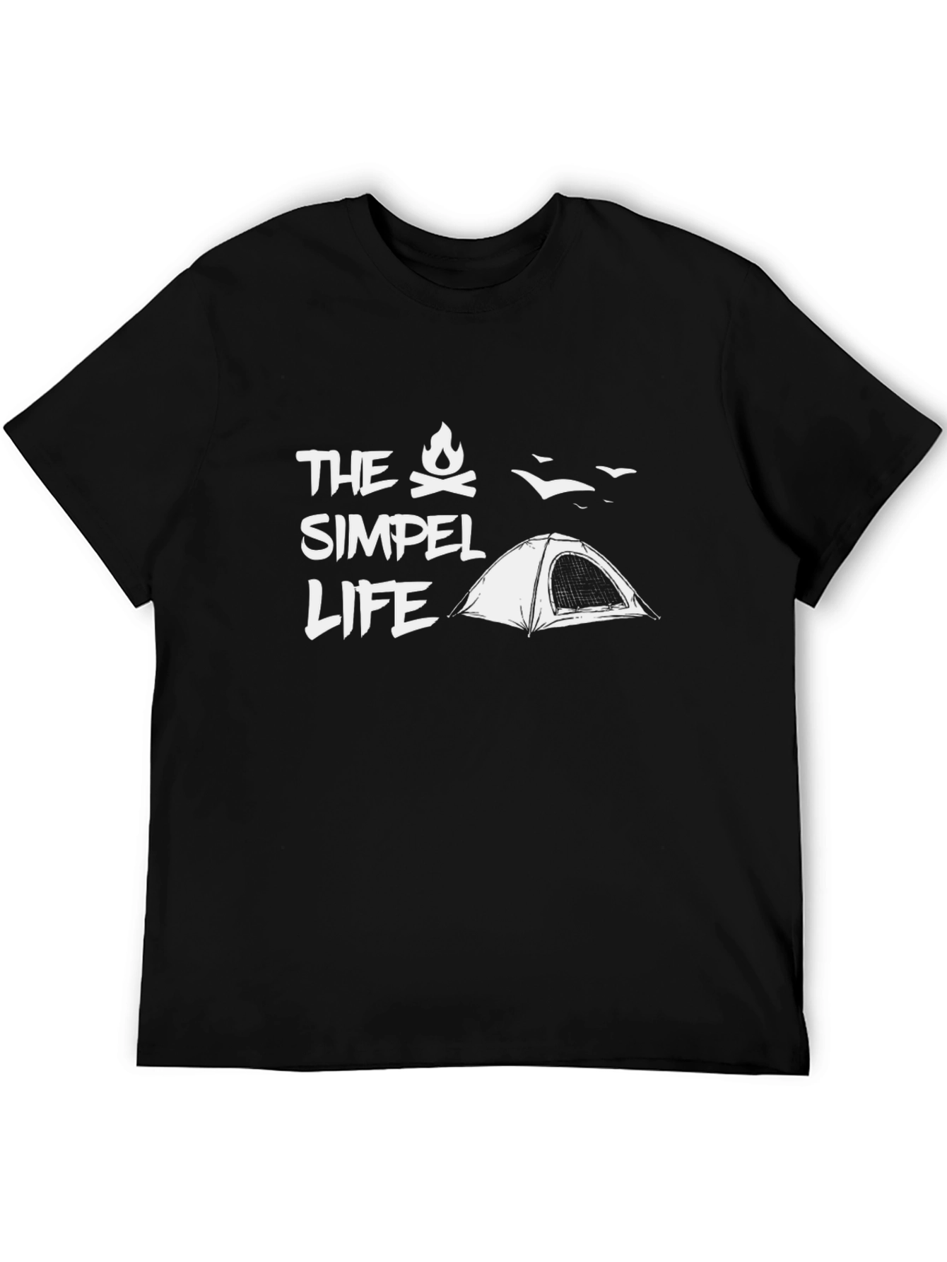 The Simple Life Camping T-Shirt - Black