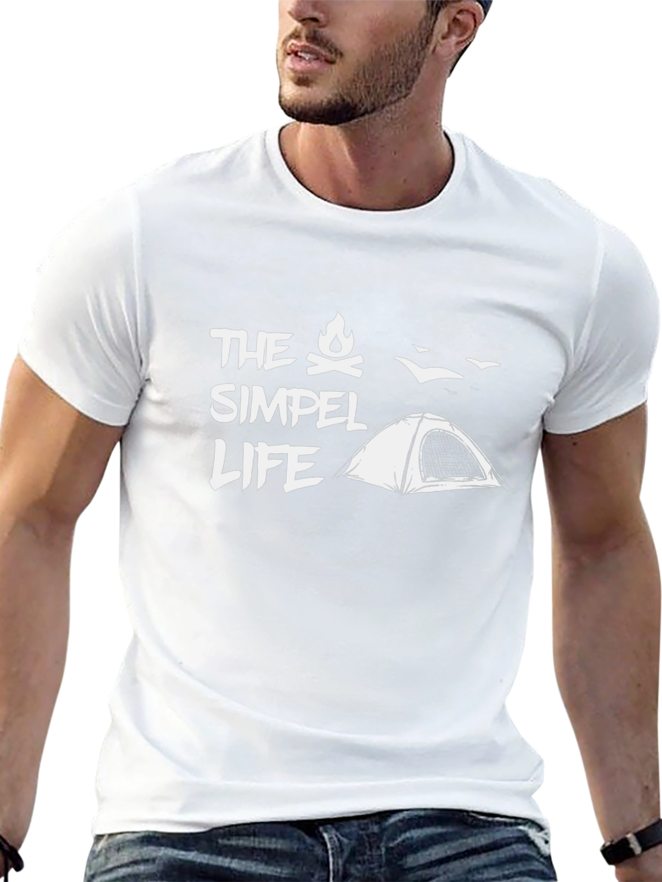 The Simple Life Camping T-Shirt - Black
