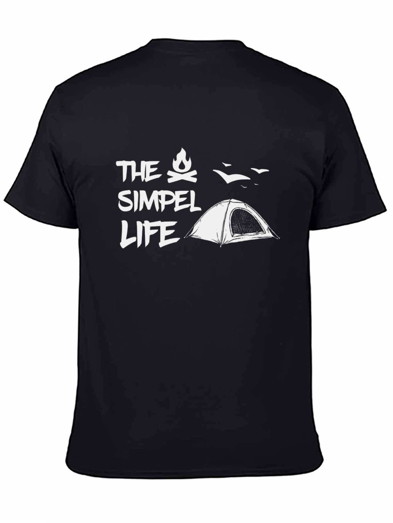 The Simple Life Camping T-Shirt - Black