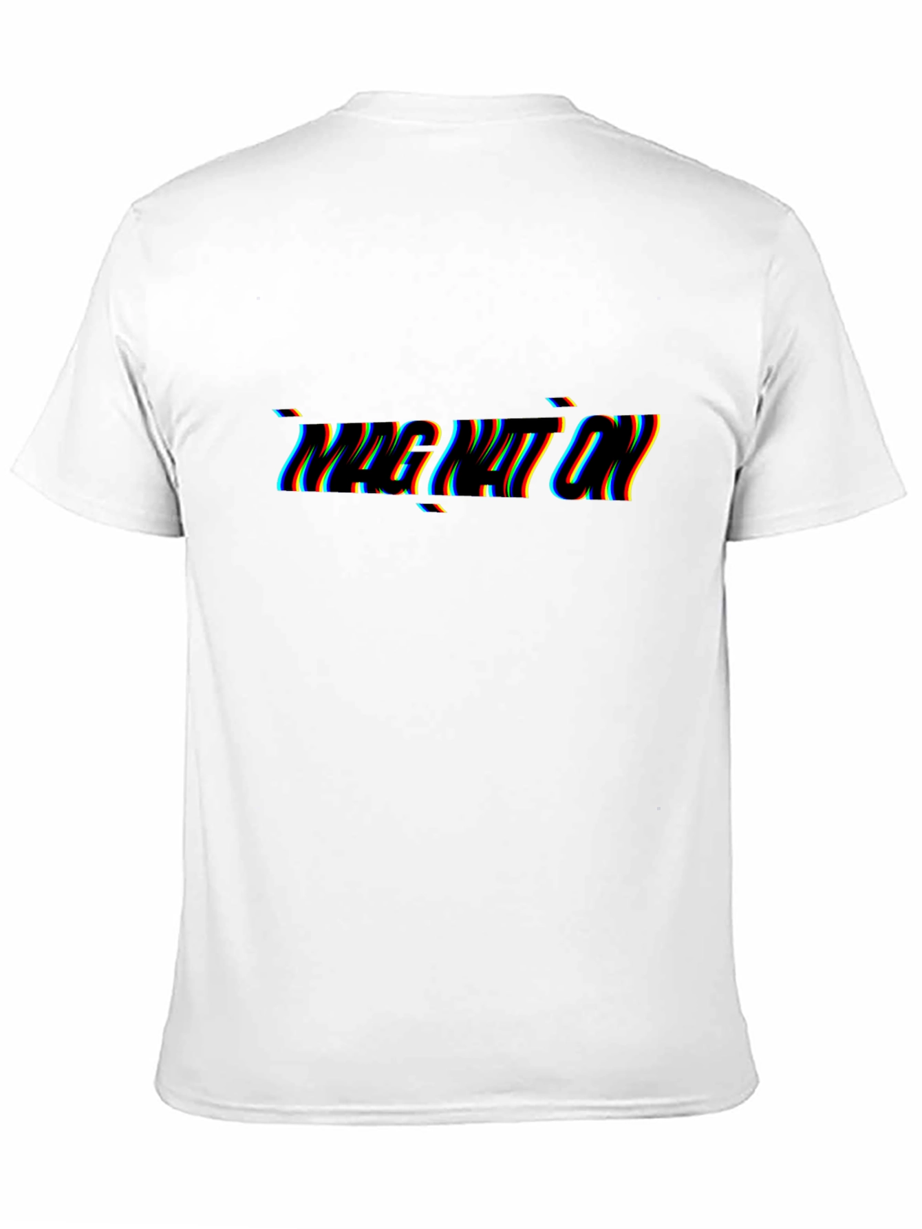 Black T-Shirt with Imagination Glitch Text