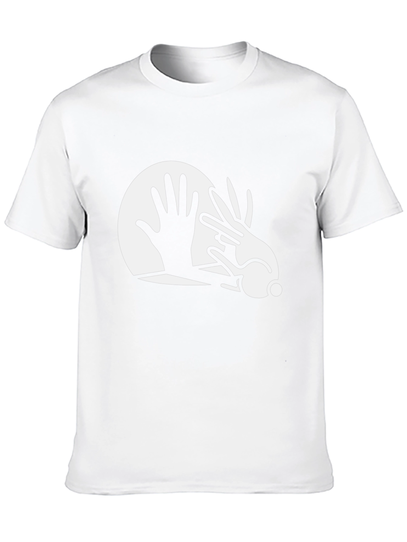 Rabbit Hand Shadow Art Black T-Shirt