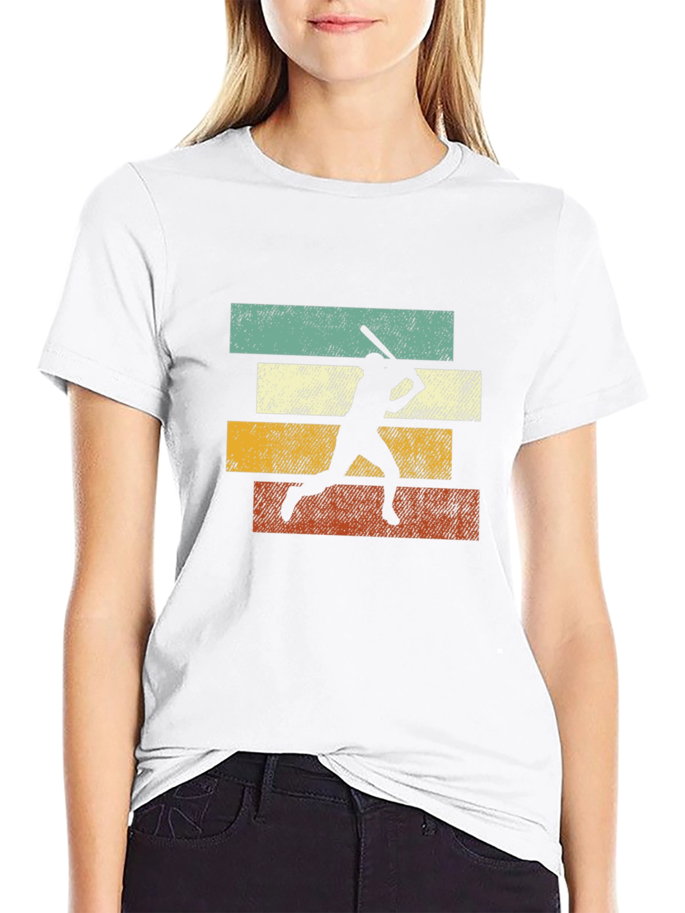 Retro Baseball Silhouette Graphic Tee