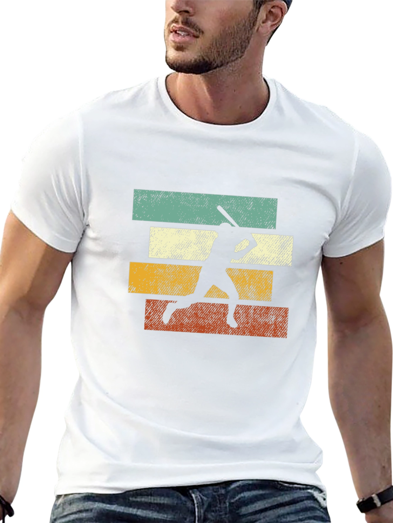 Retro Baseball Silhouette Graphic Tee