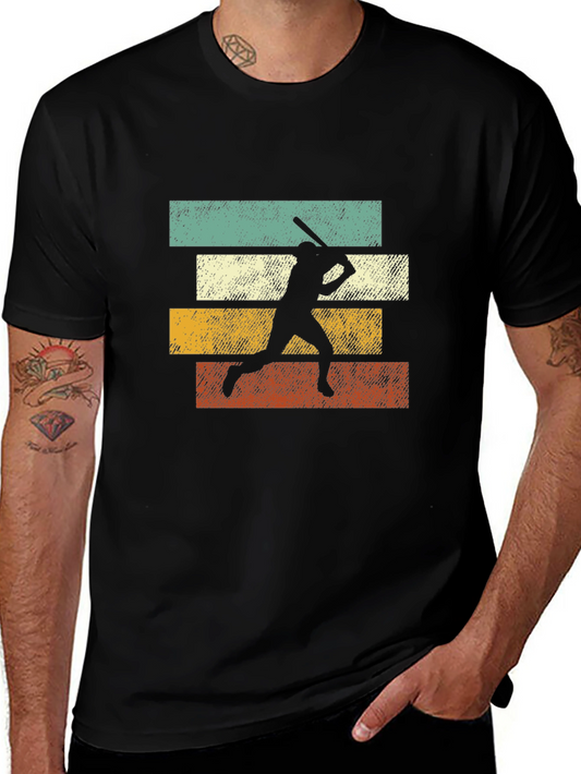 Retro Baseball Silhouette Graphic Tee