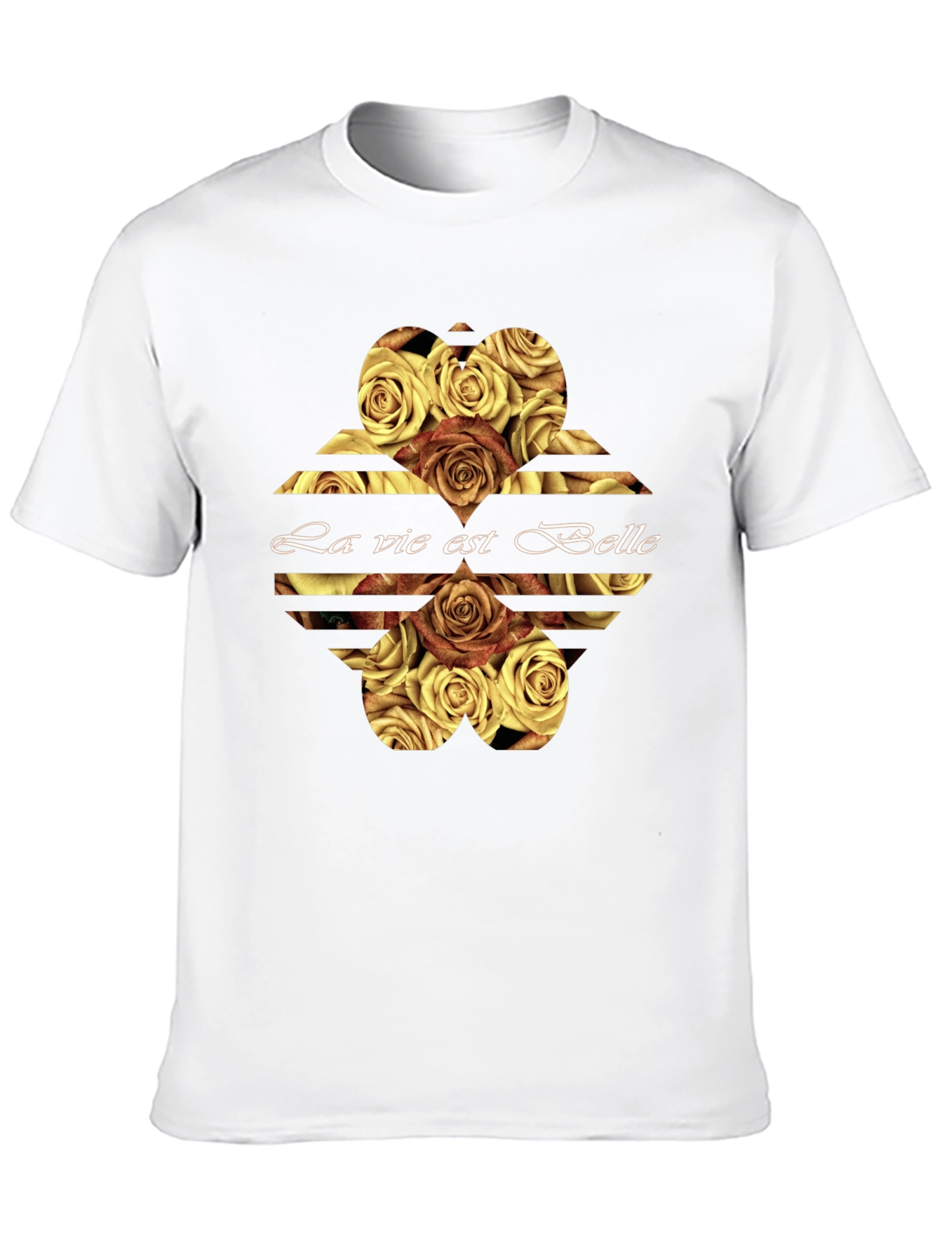 La Vie Est Belle Roses Graphic Tee - Black