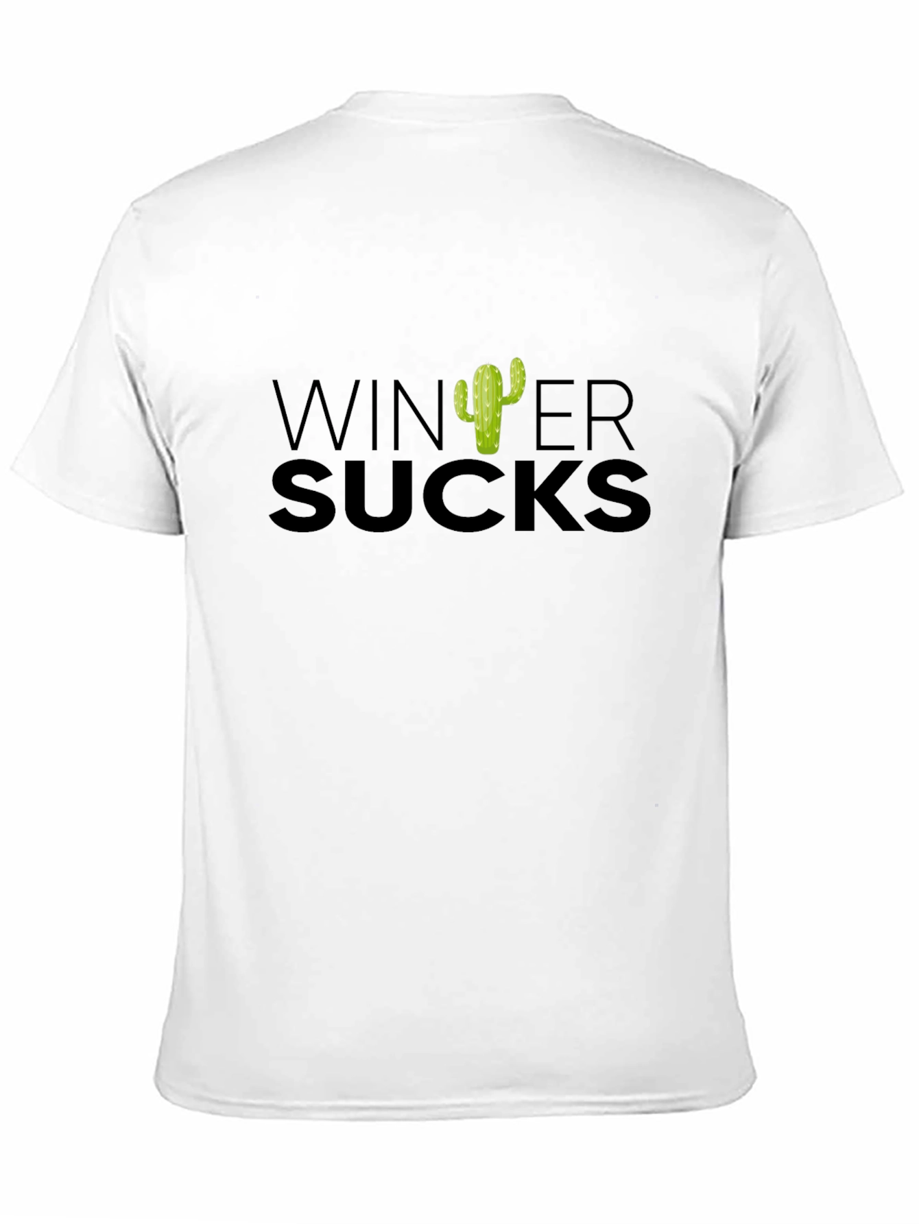 Winter Sucks Cactus T-Shirt - Black Cotton Tee