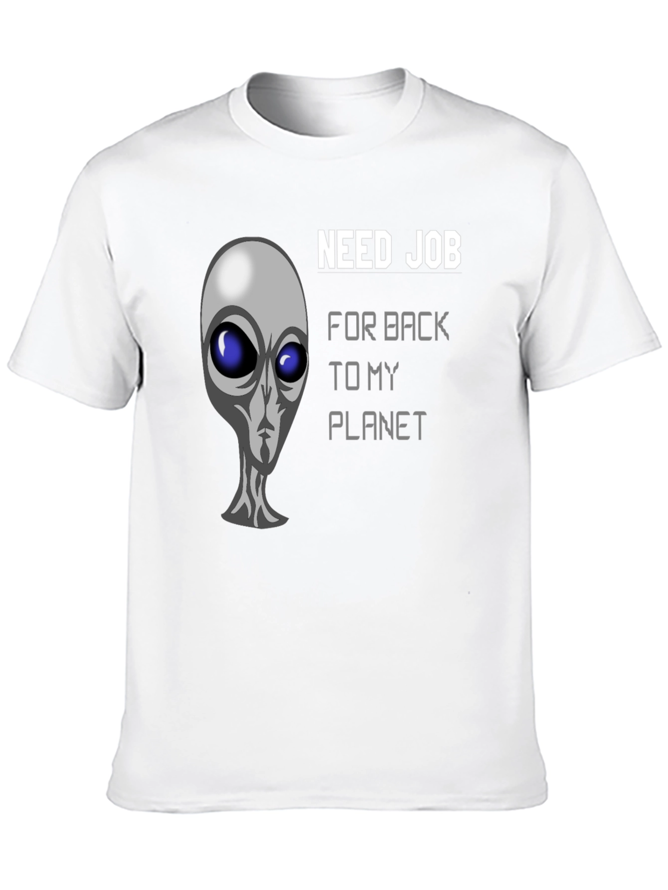 Need Job Alien Graphic Black T-Shirt