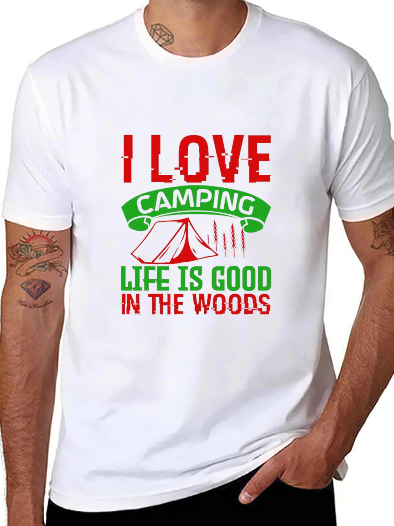 I Love Camping Graphic Tee - Black