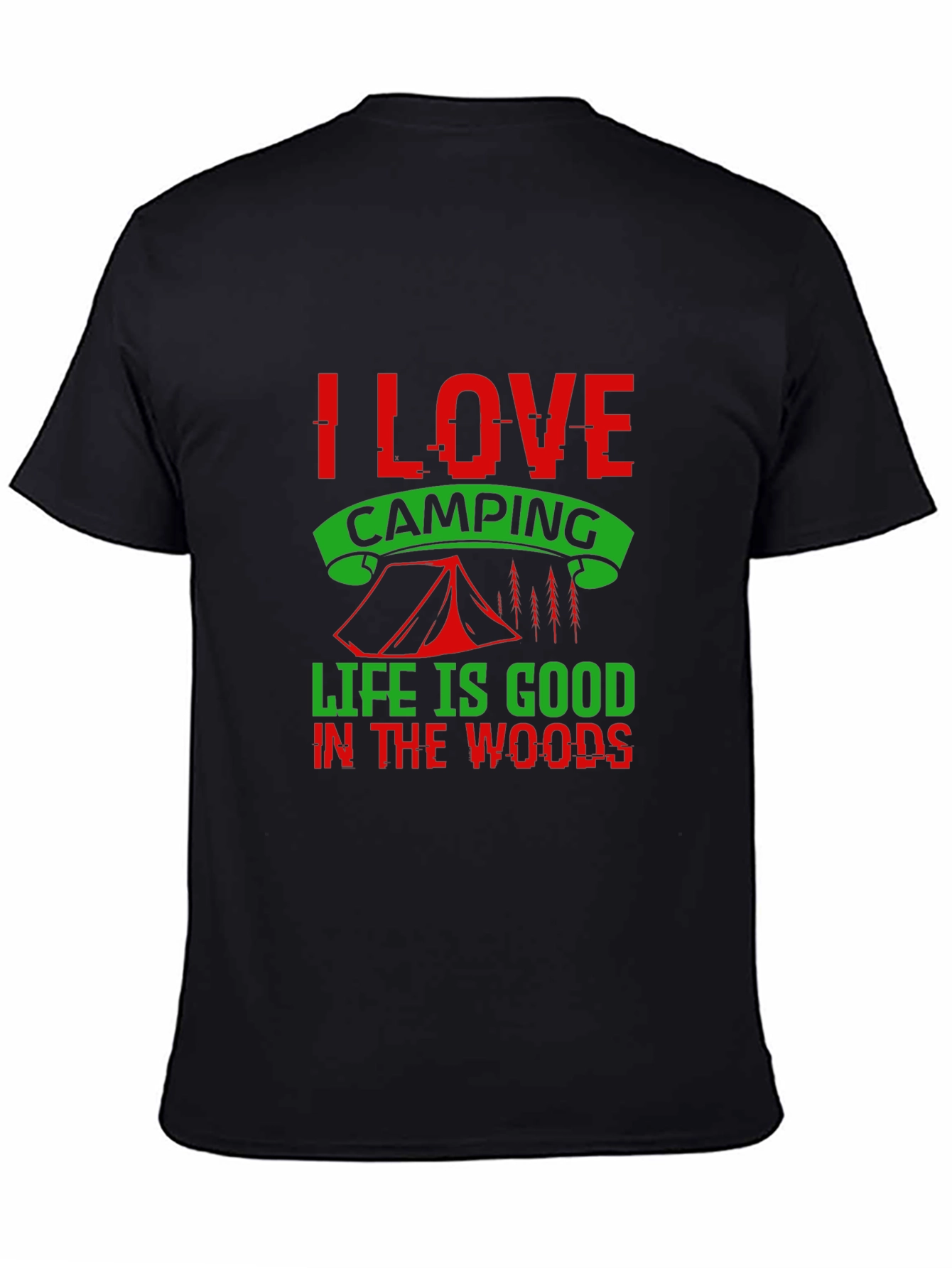 I Love Camping Graphic Tee - Black