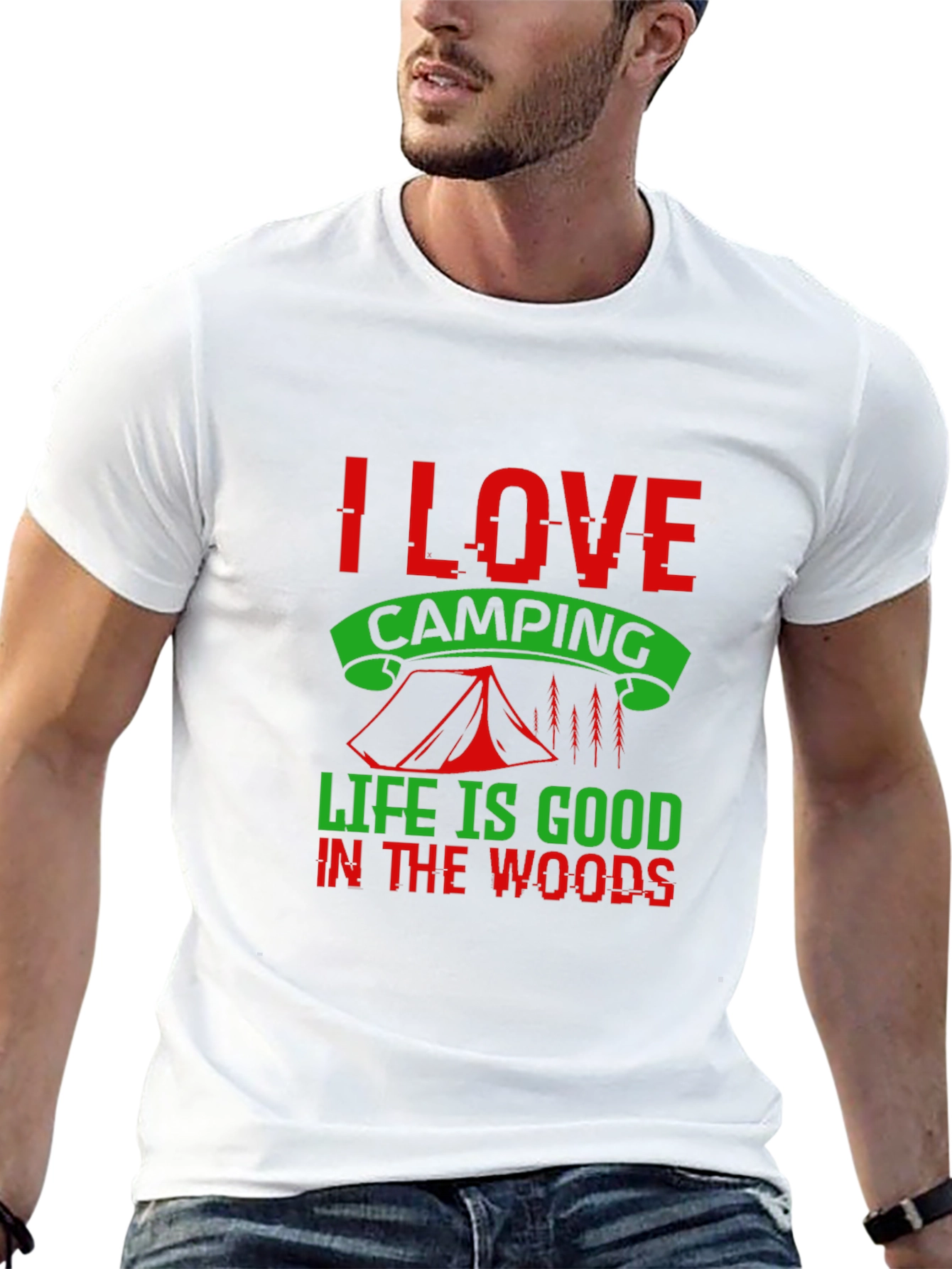 I Love Camping Graphic Tee - Black