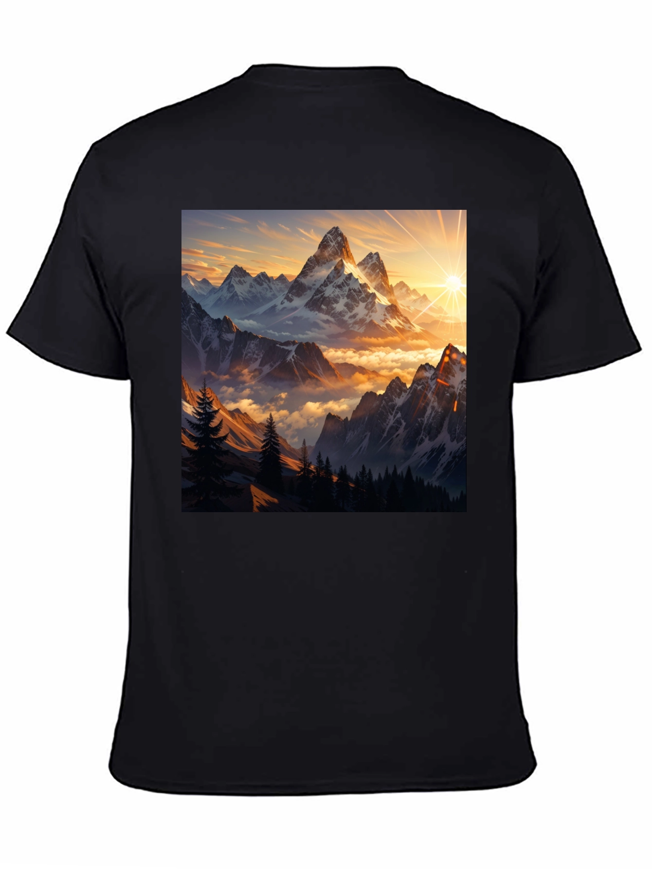 Mountain Sunset Graphic Tee - Nature Inspired Design