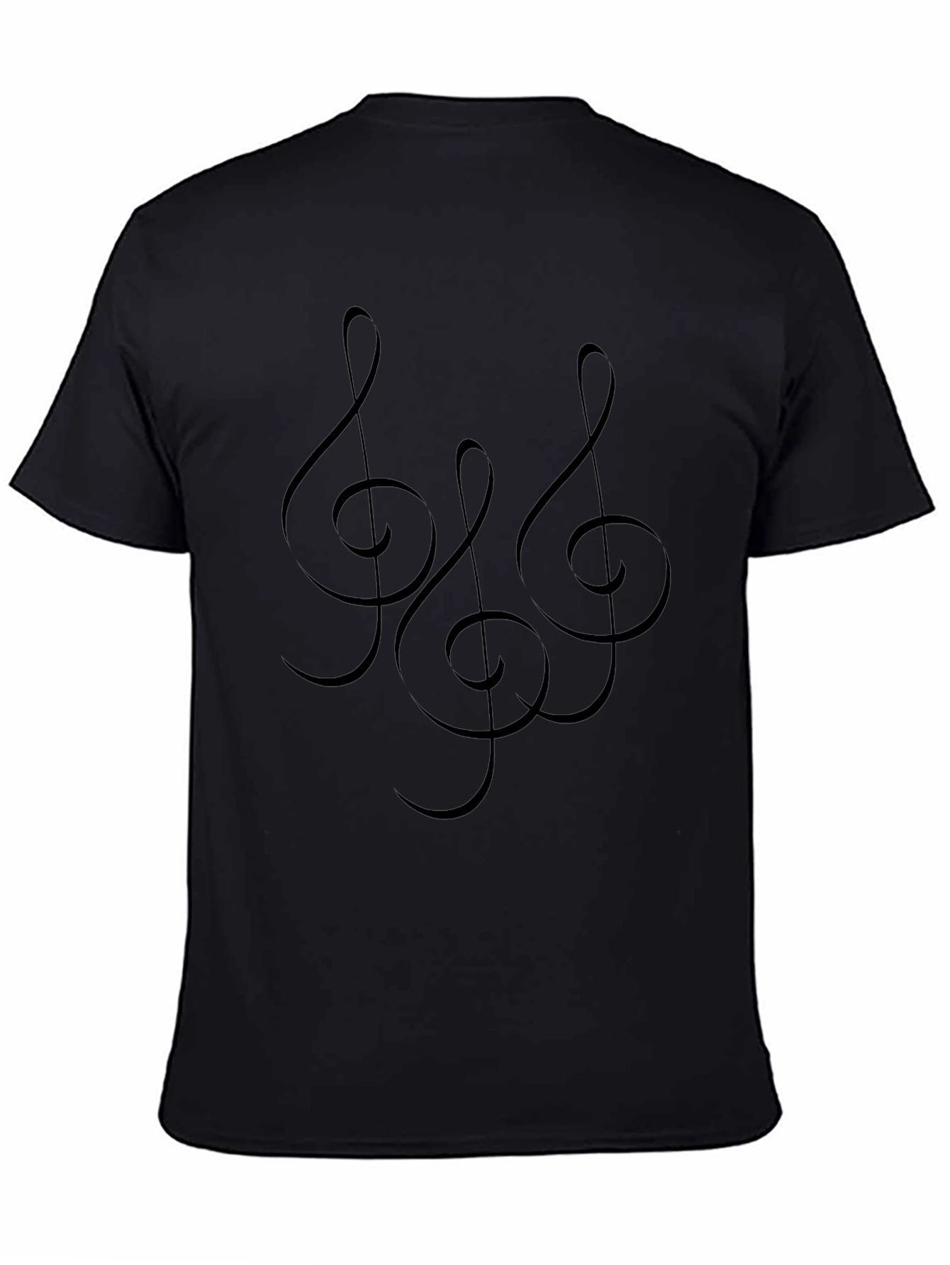 Treble Clef Black T-Shirt