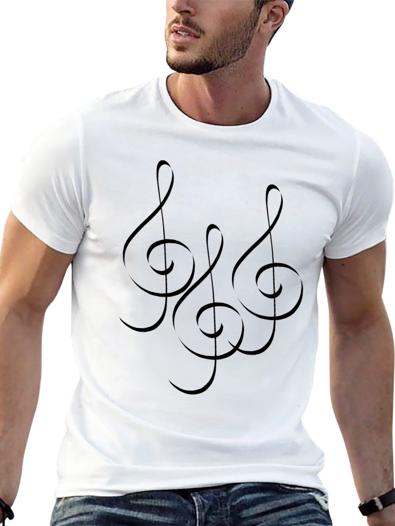 Treble Clef Black T-Shirt