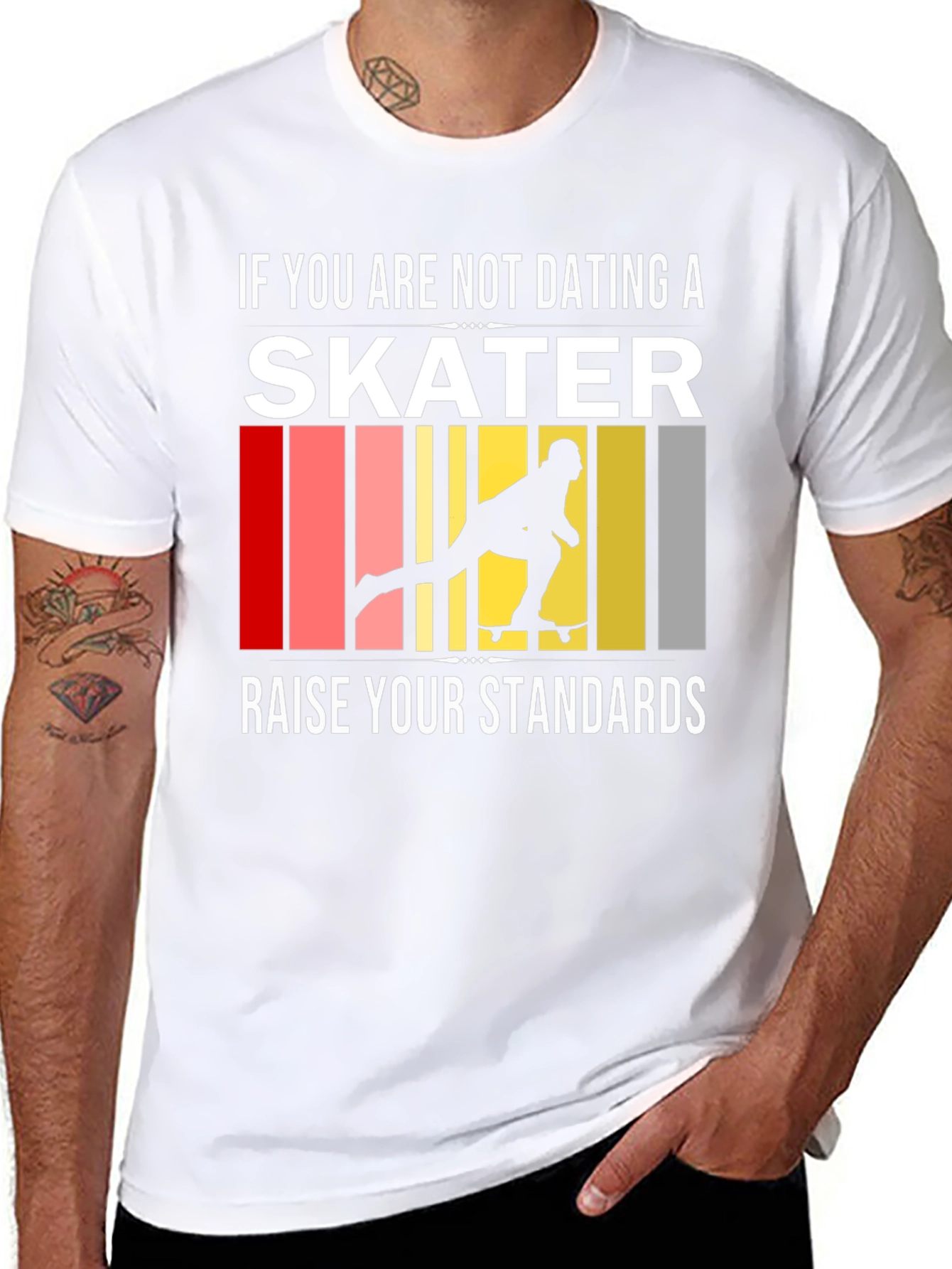 Skater Standards Graphic Tee - Black Cotton T-Shirt