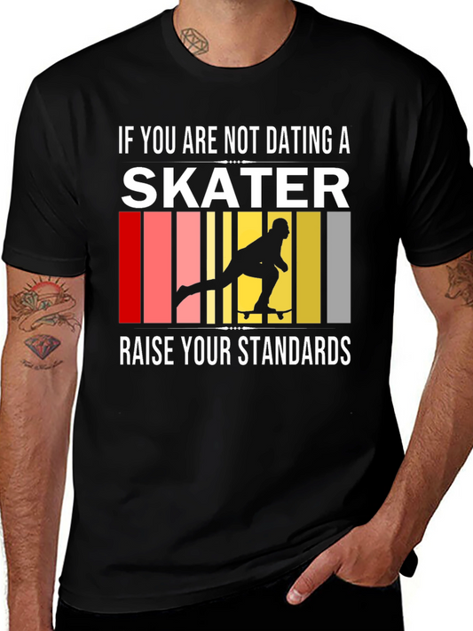 Skater Standards Graphic Tee - Black Cotton T-Shirt