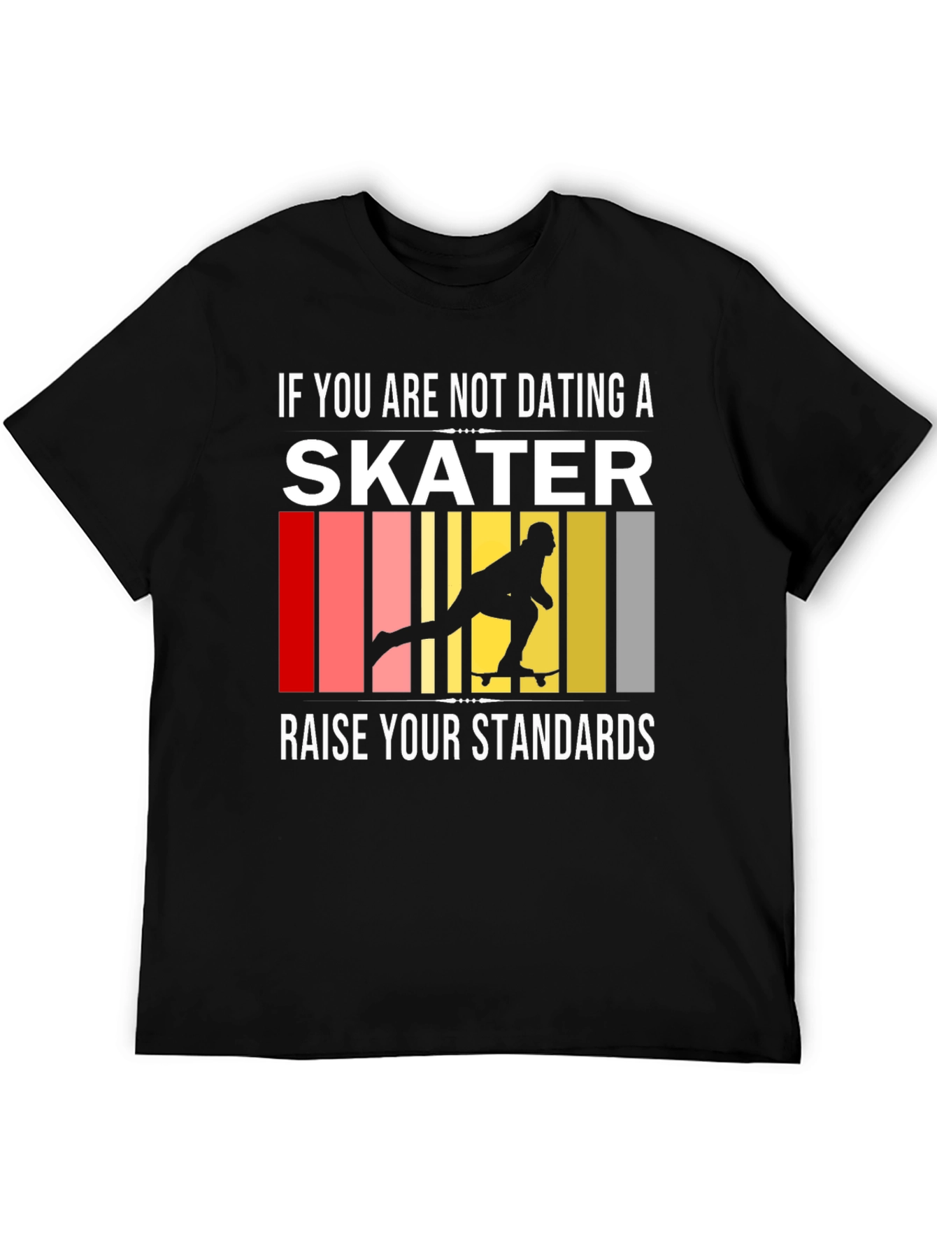 Skater Standards Graphic Tee - Black Cotton T-Shirt