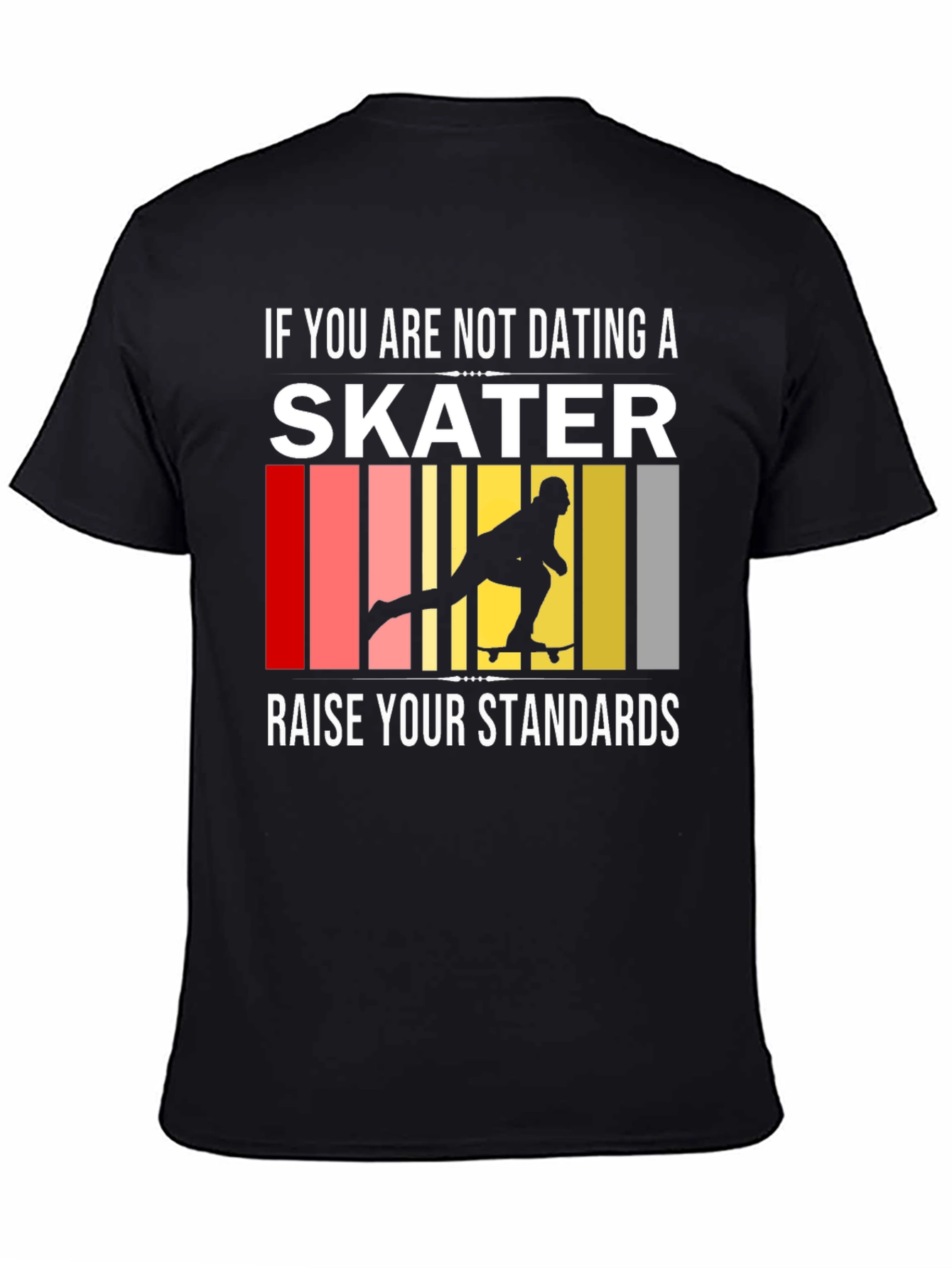 Skater Standards Graphic Tee - Black Cotton T-Shirt