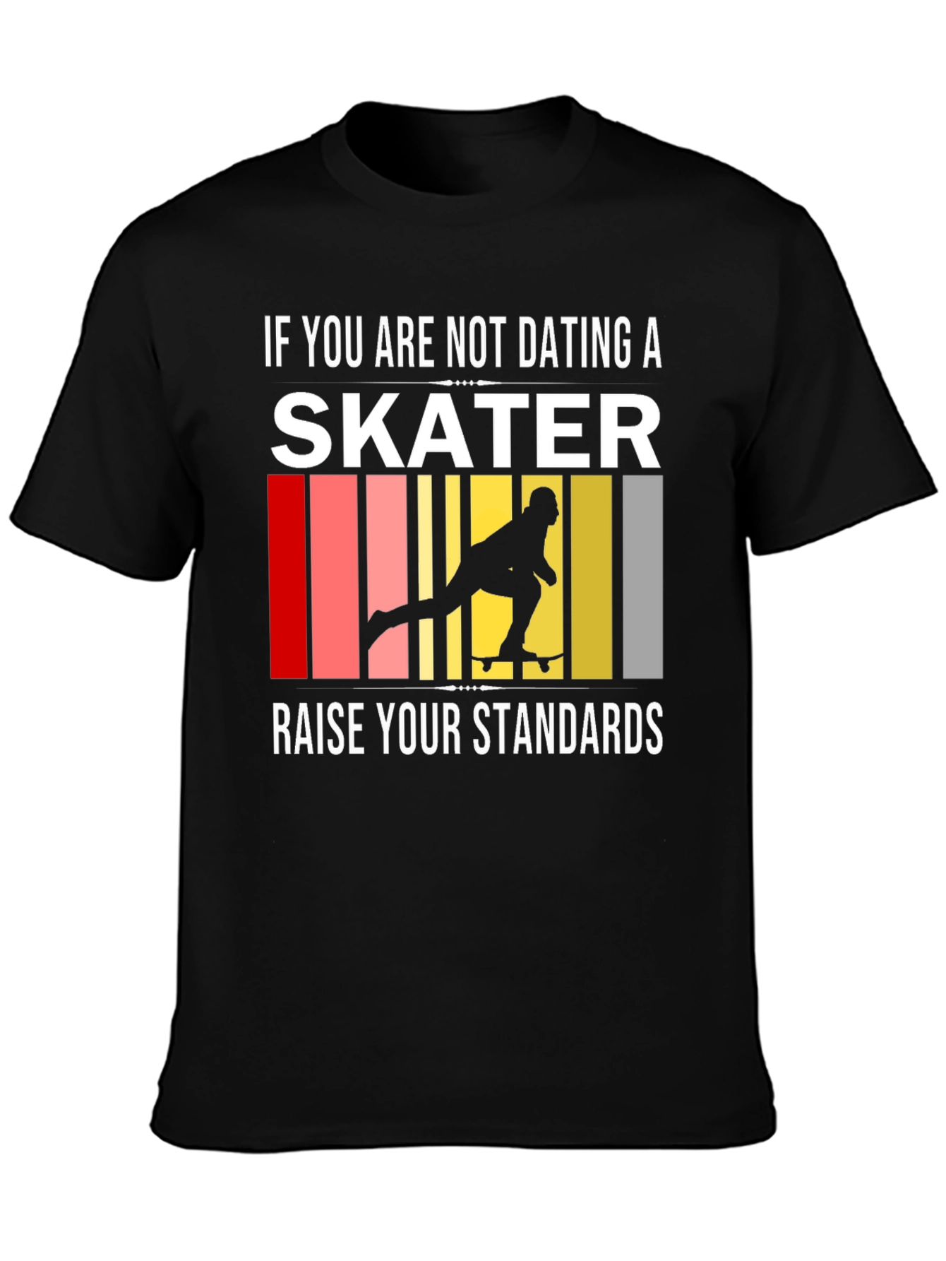 Skater Standards Graphic Tee - Black Cotton T-Shirt