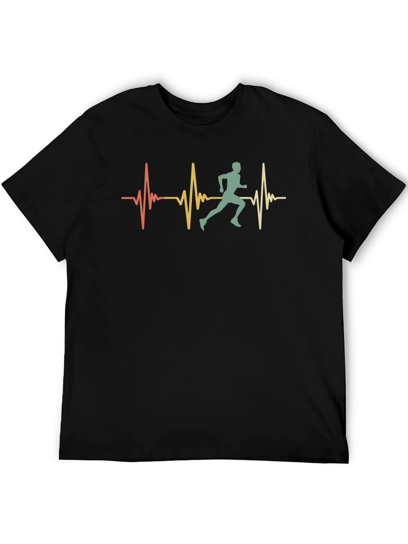 Runner Heartbeat Graphic Tee - Black