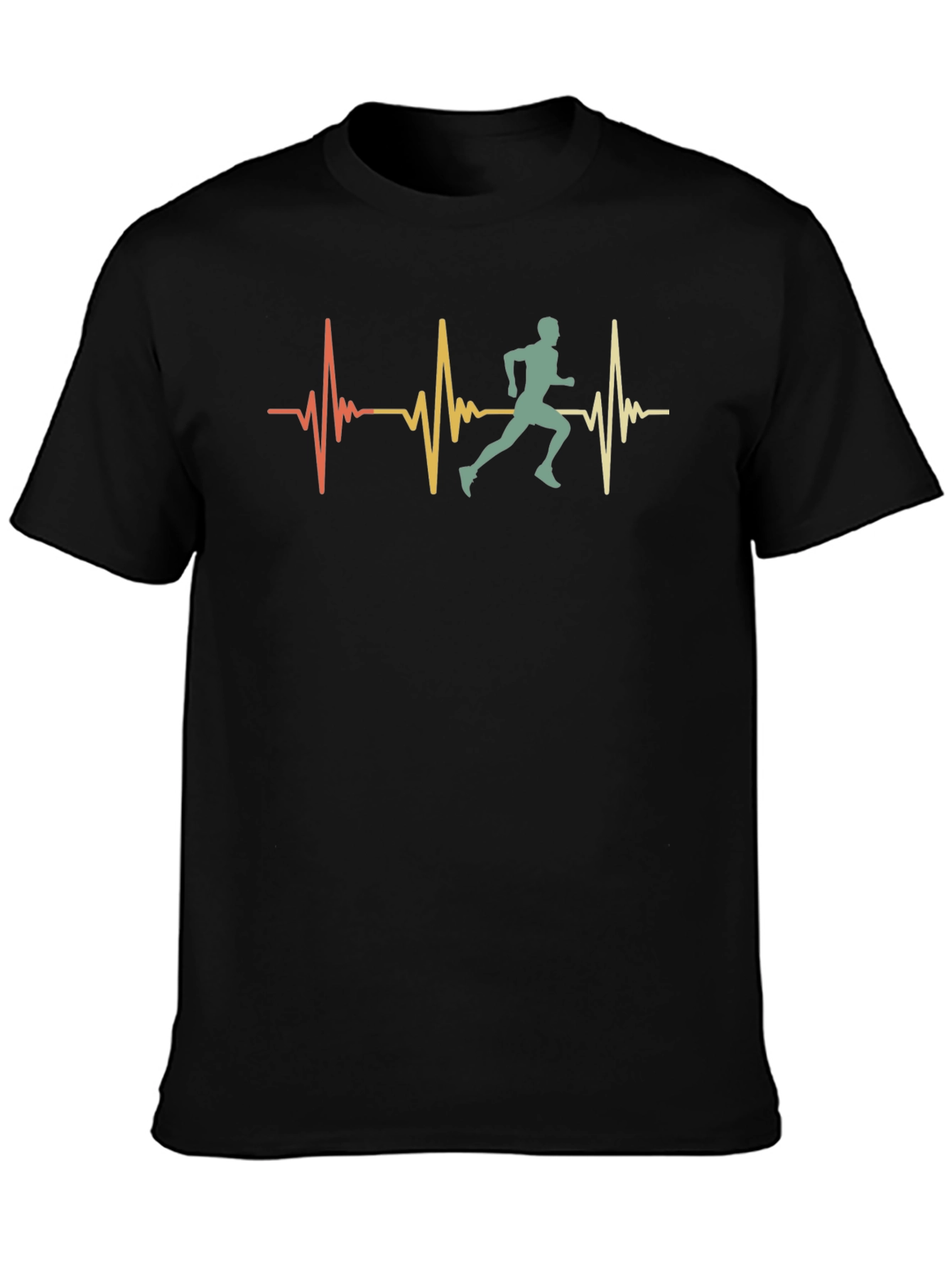 Runner Heartbeat Graphic Tee - Black