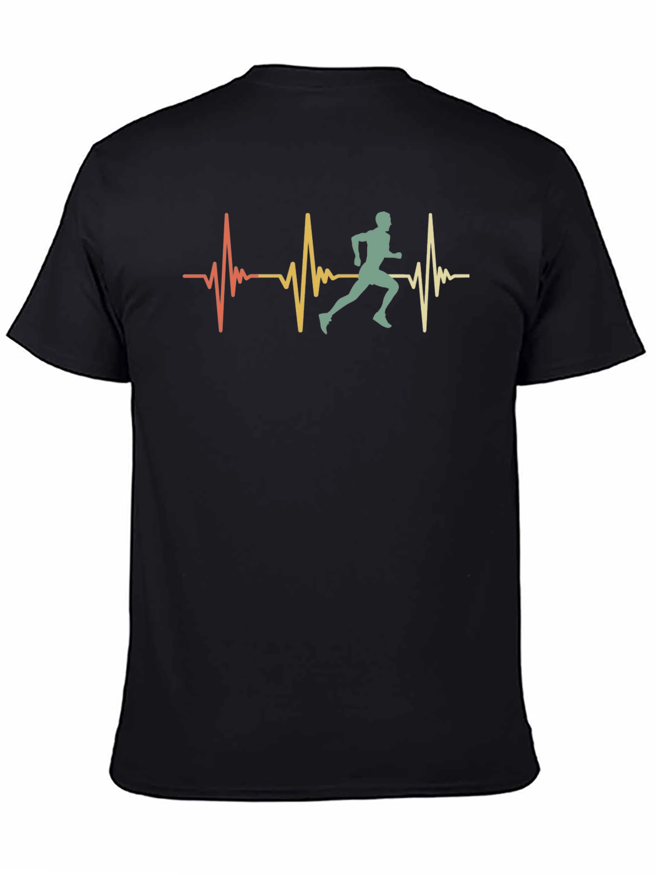 Runner Heartbeat Graphic Tee - Black